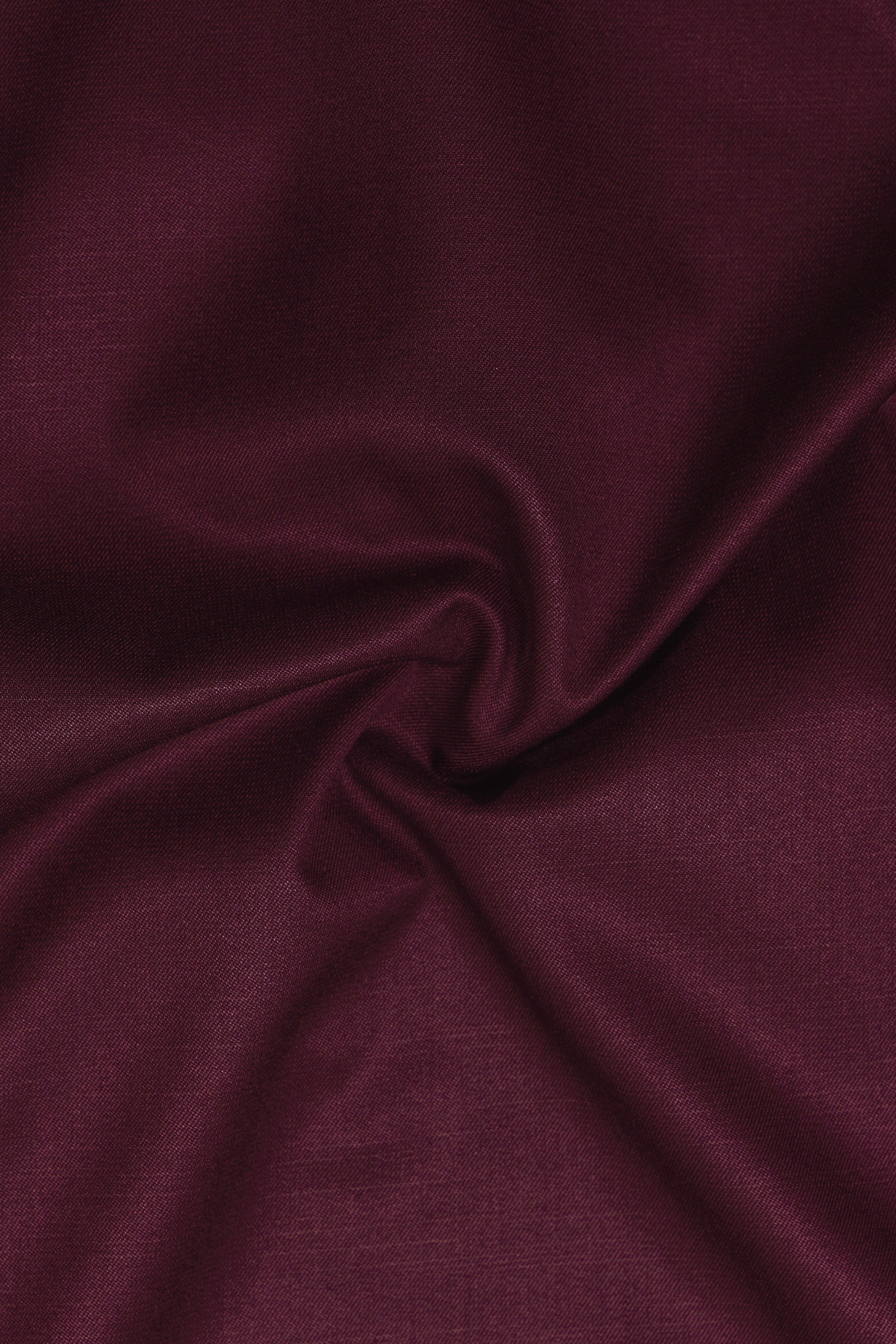 SepiaElite-Tamarind Brown Solid Wool Rich Peak Lapel Tuxedo Slight Stretch Suit
