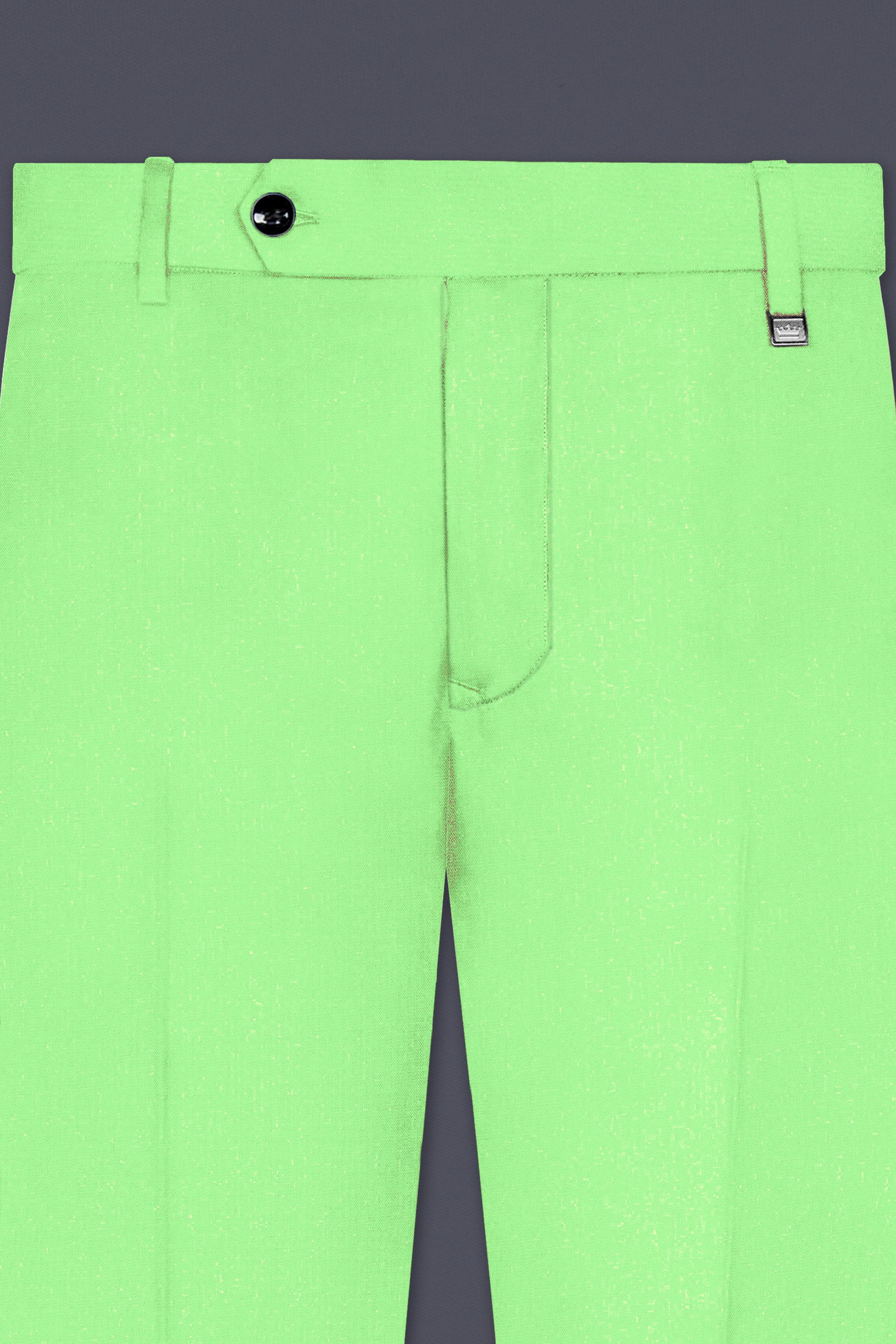 Emerald-Mint Green Solid Wool Rich Peak Lapel Tuxedo Slight Stretch Suit