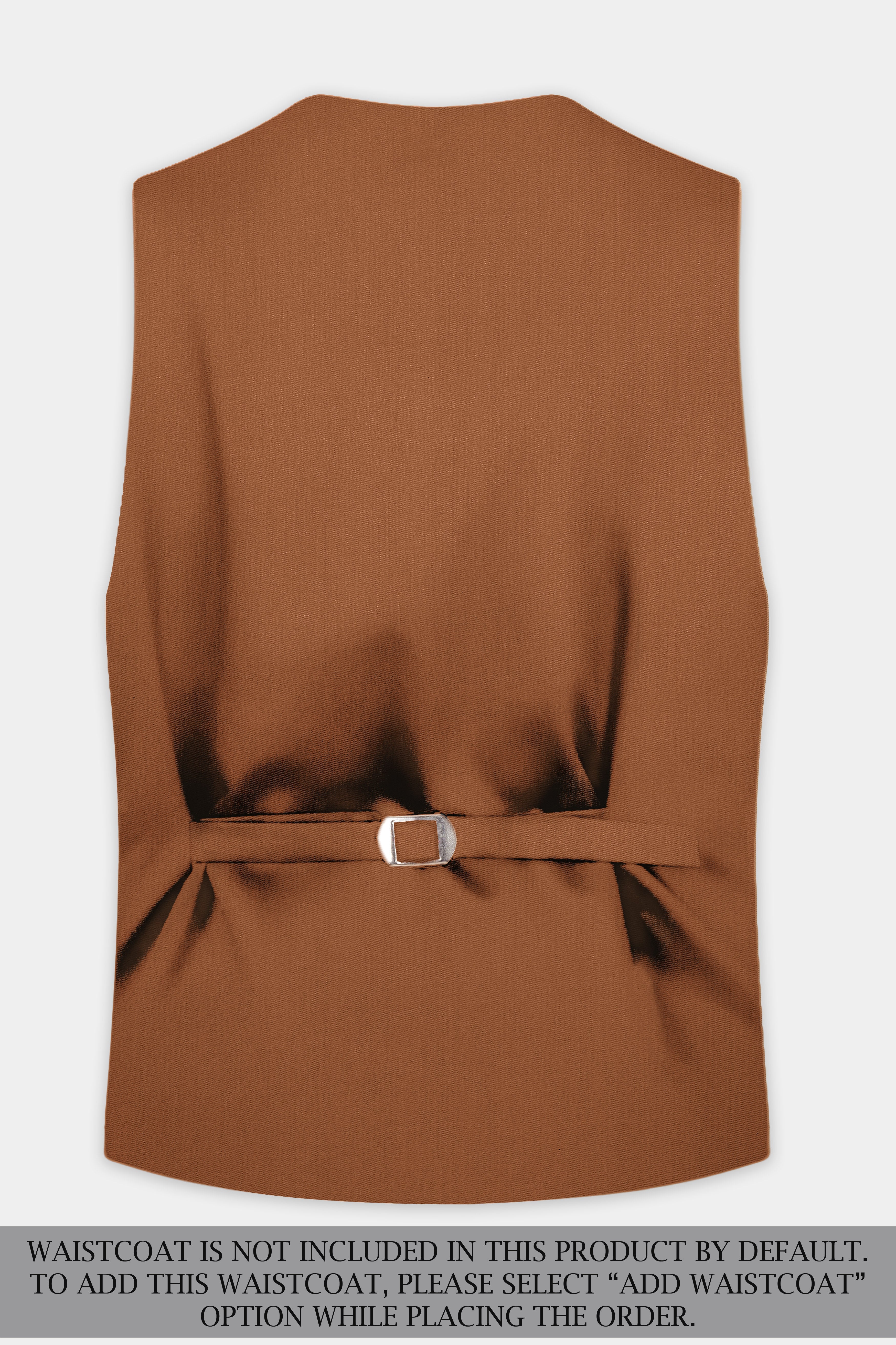 Cinnamon Oak-Sienna Brown Solid Wool Rich Single Breasted Slight Stretch Suit