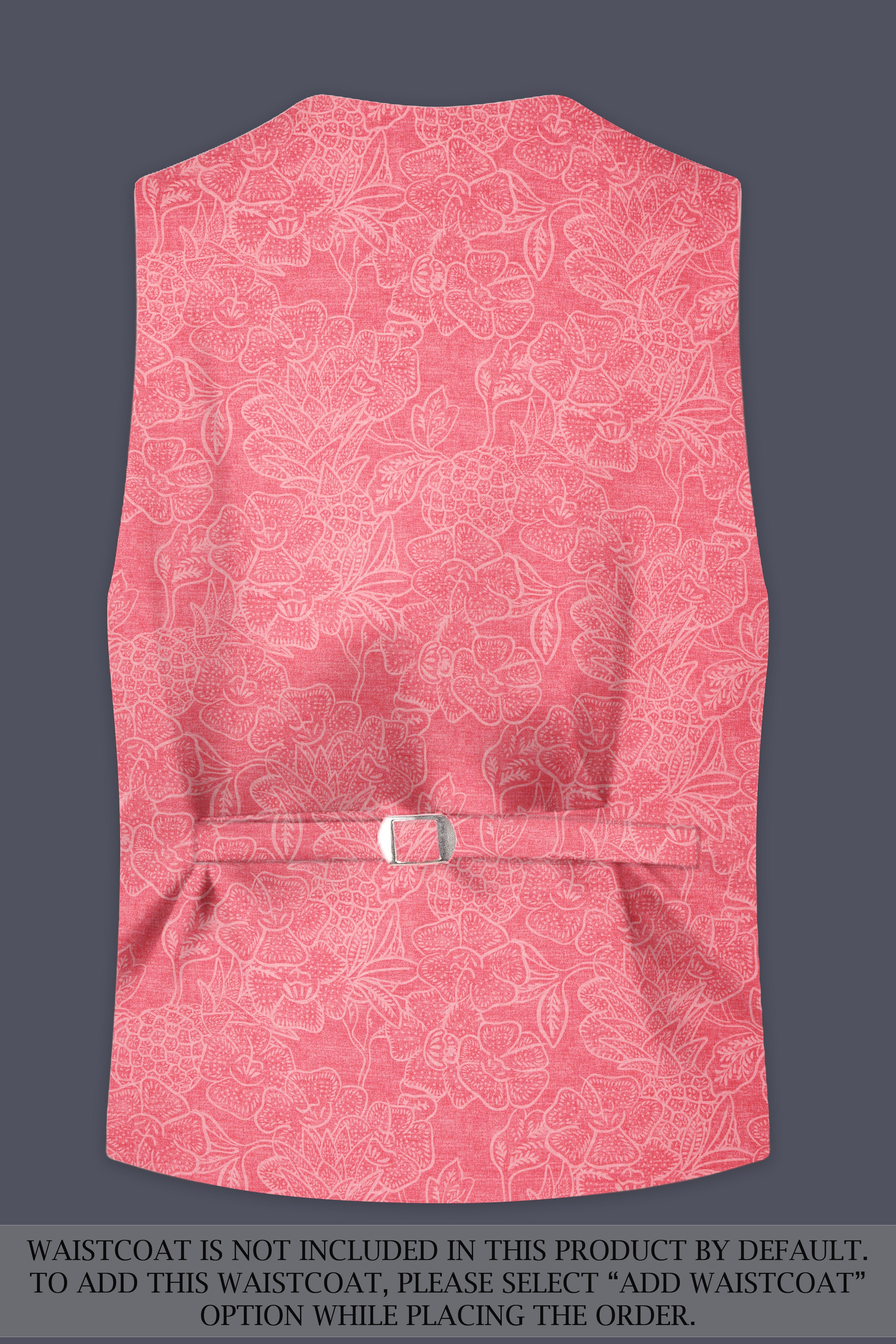 Springtide-Geraldine Pink Floral Printed Cotton Single Breasted Suit