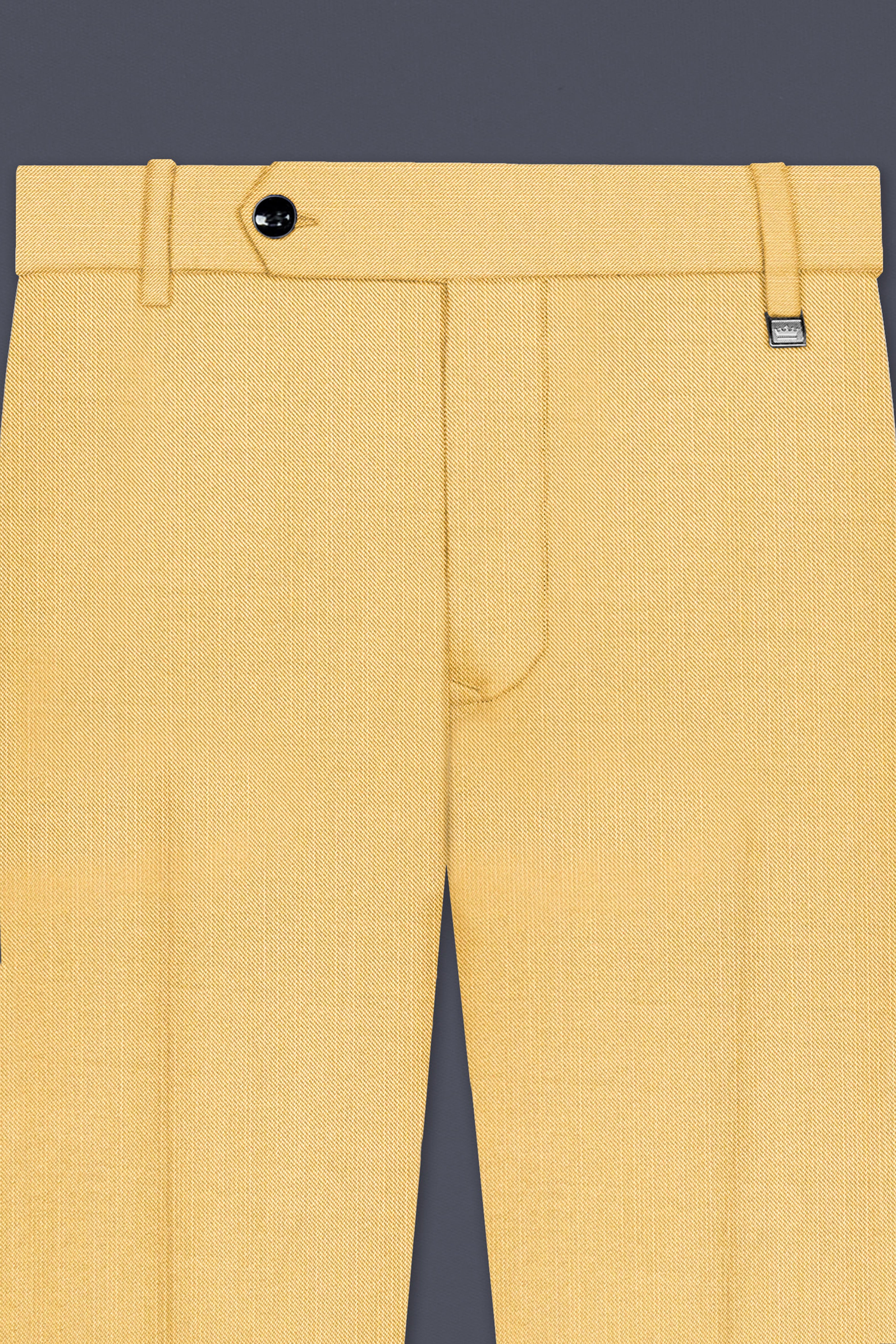Saffron-Harvest Yellow Solid Wool Rich Single Breasted Slight Stretch Suit