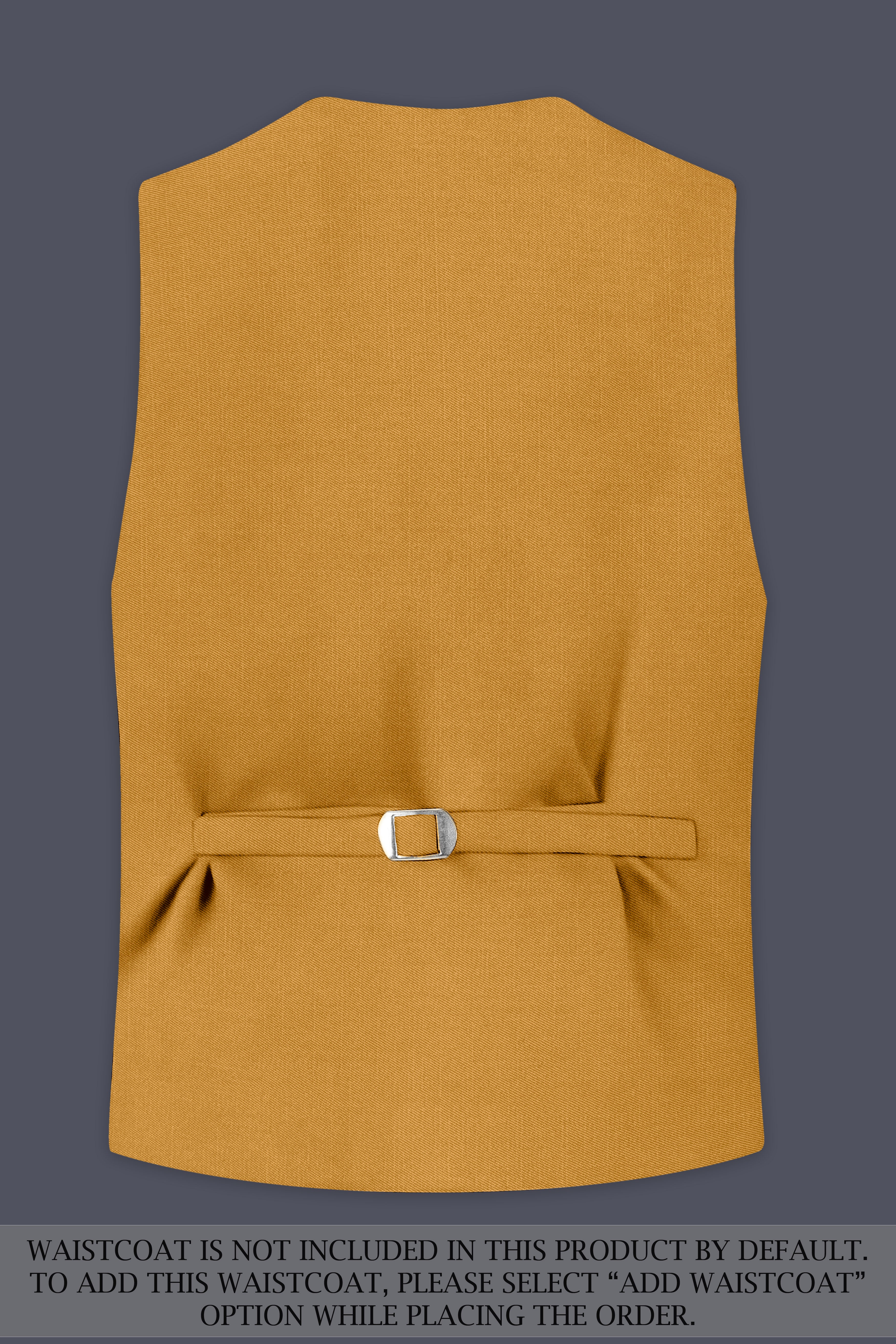 Saffron-Harvest Yellow Solid Wool Rich Single Breasted Slight Stretch Suit