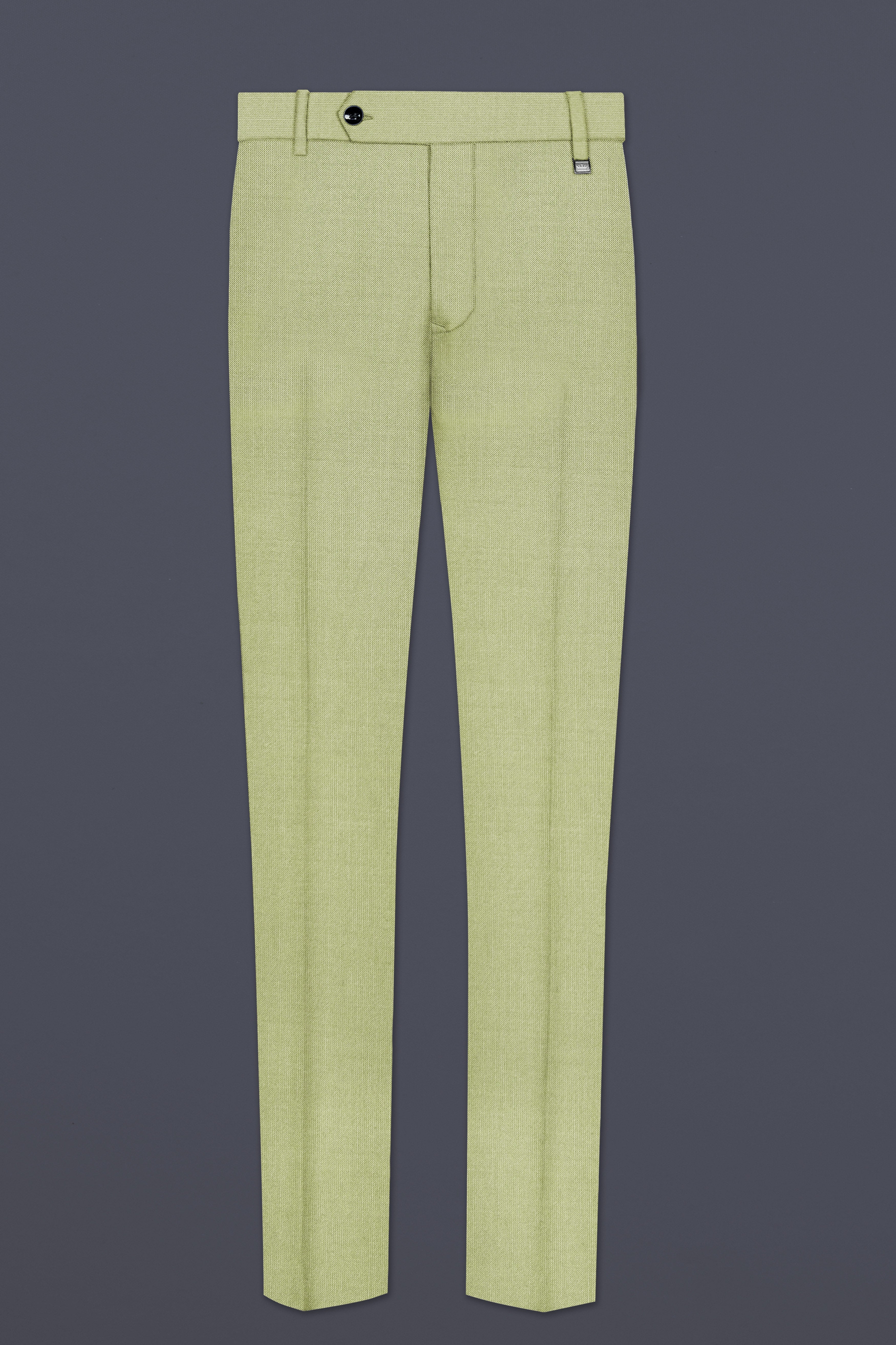 Marsh-Swamp Green Solid Wool Rich Single Breasted Slight Stretch Suit