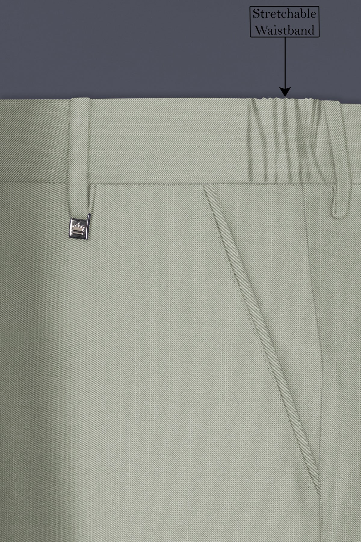 Lichen-Norway Green Solid Wool Rich Double Breasted Slight Stretch Suit