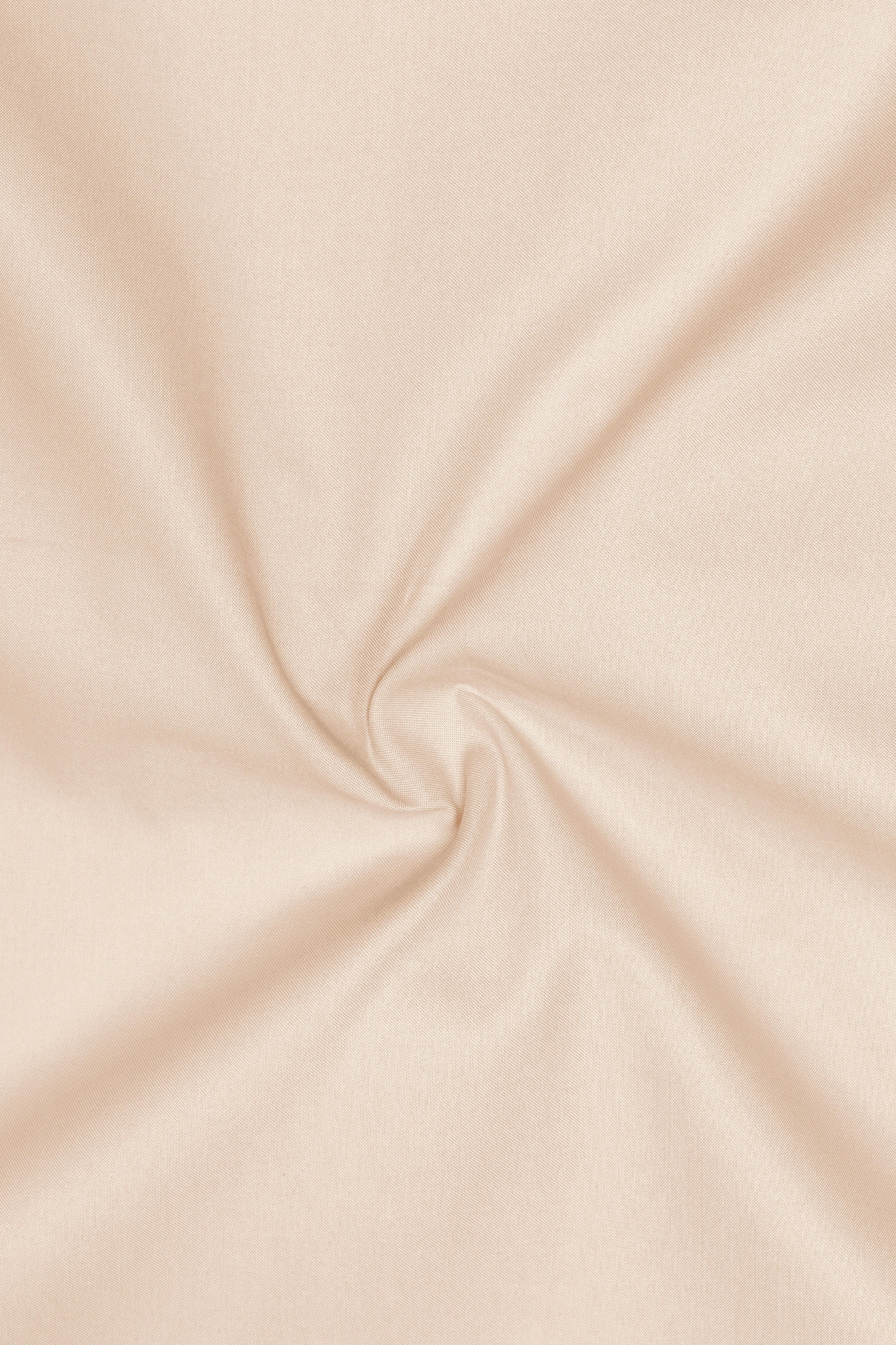 Almond Cream Solid Cotton Single Breasted Suit