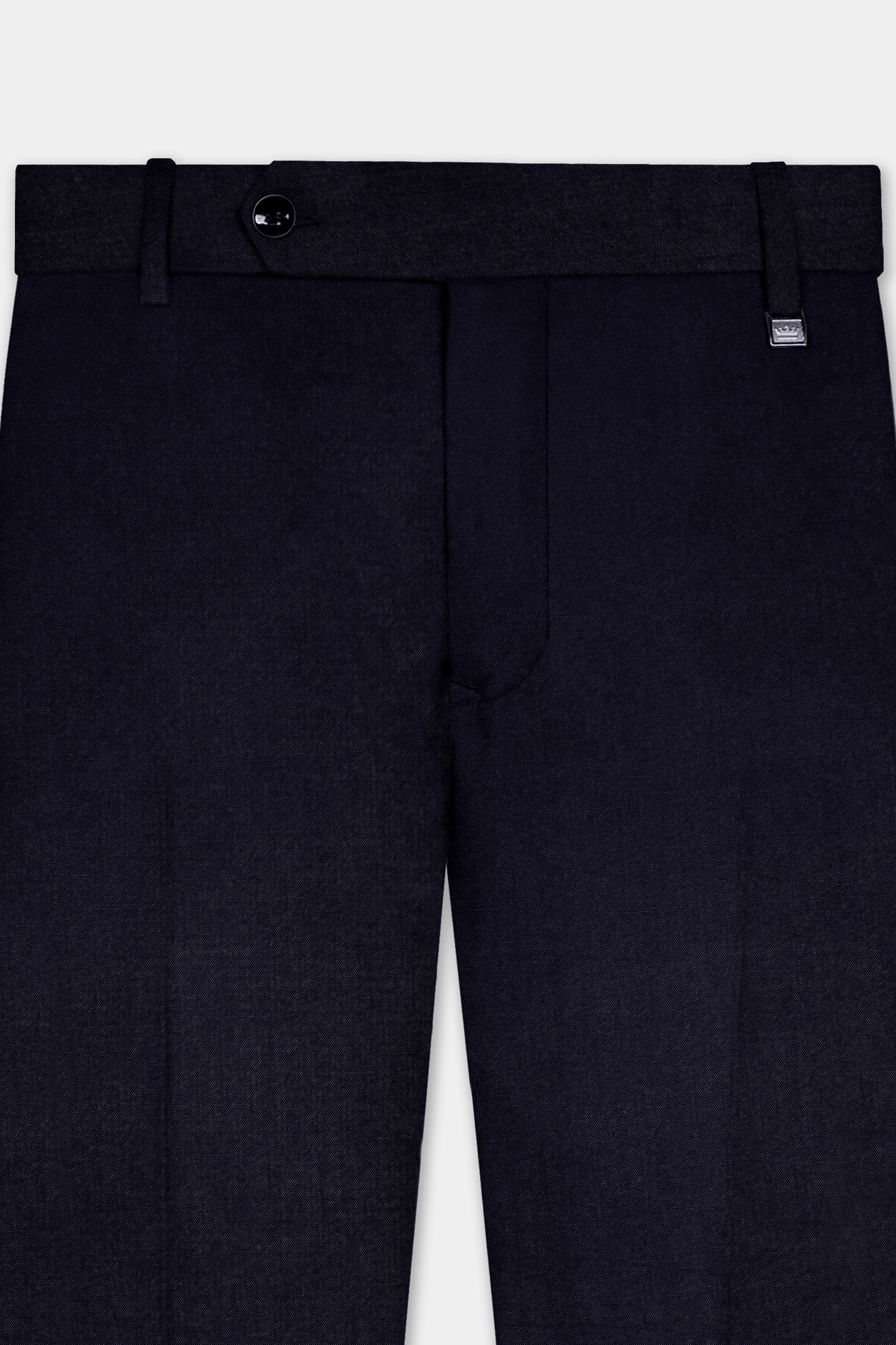 Vulcan Blue Solid Wool Rich Single Breasted Suit