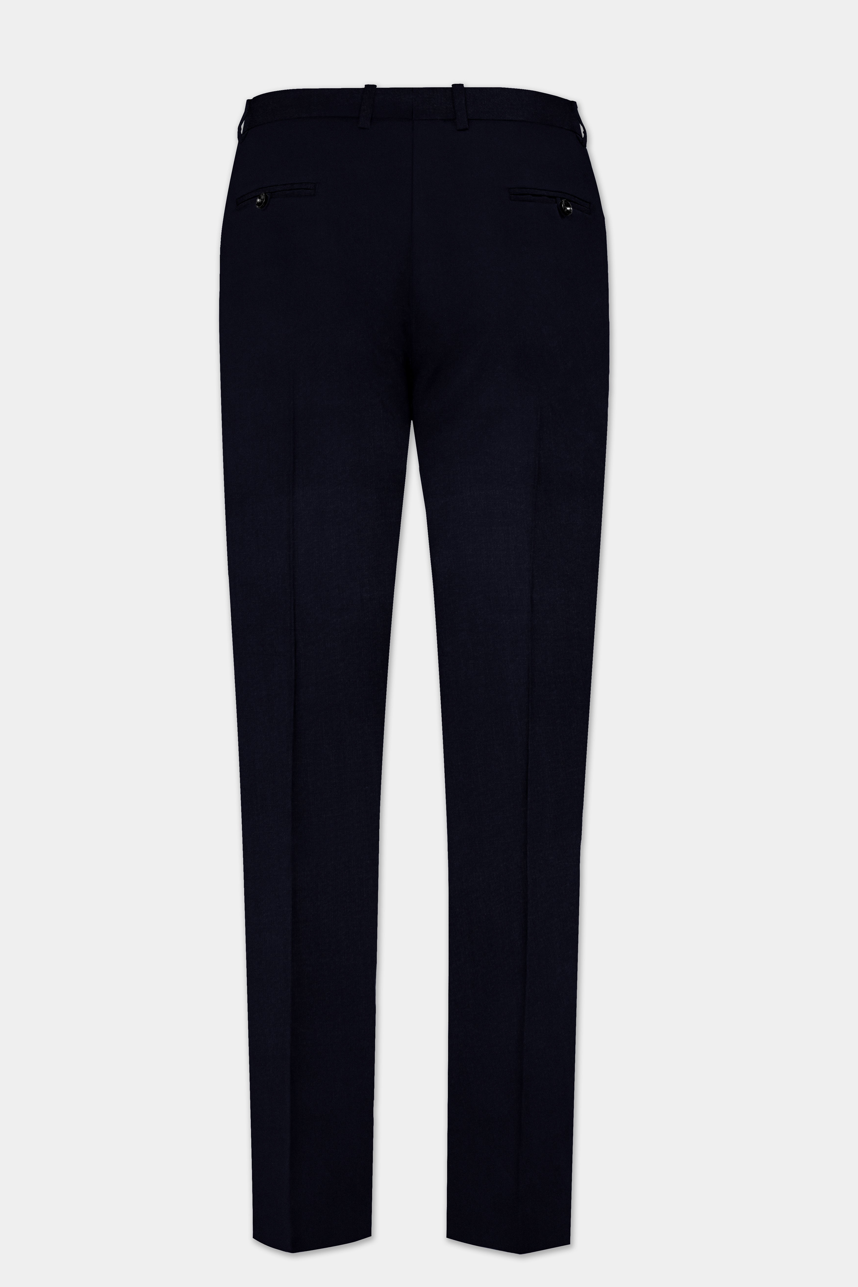 Vulcan Blue Solid Wool Rich Single Breasted Suit