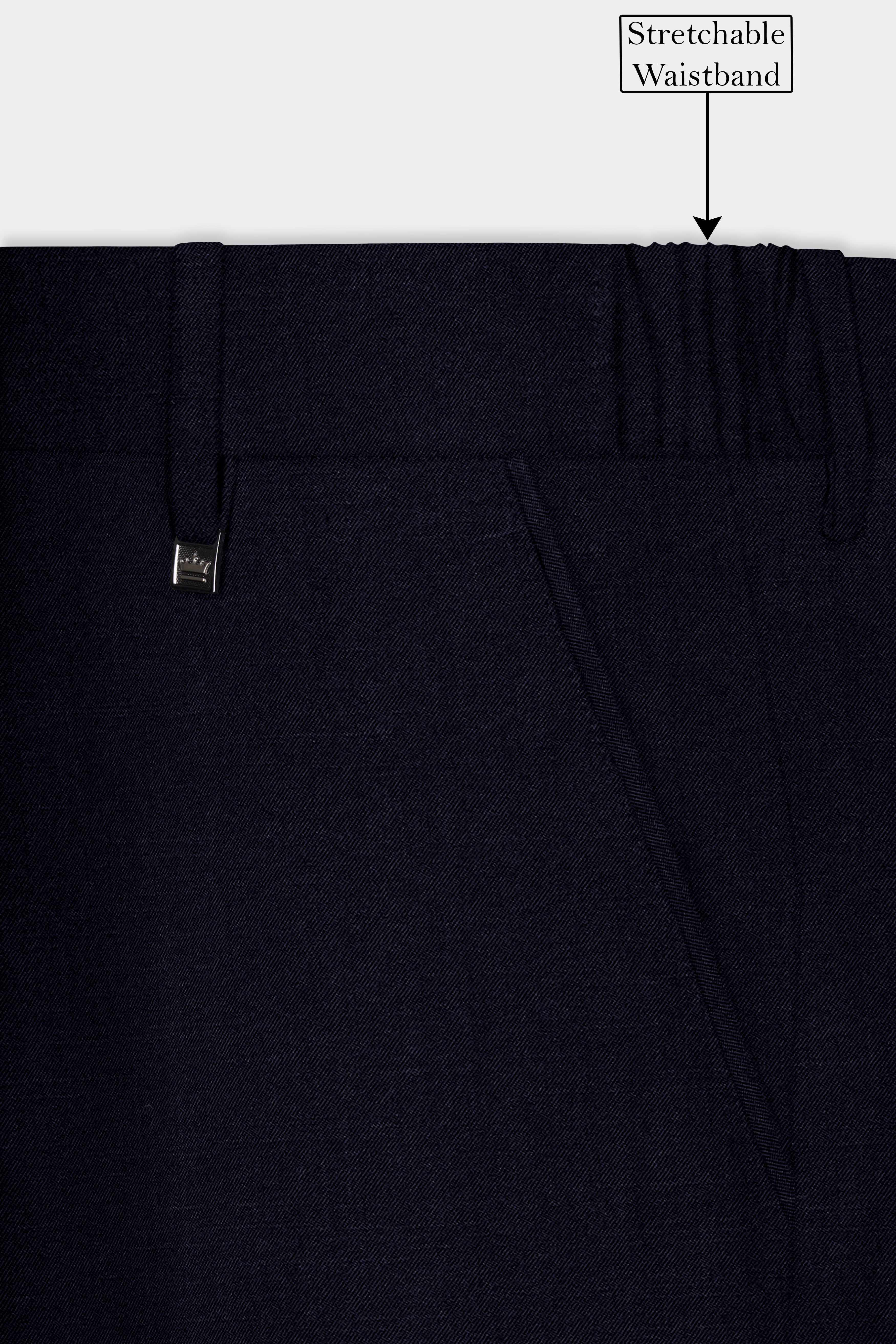 Vulcan Blue Solid Wool Rich Single Breasted Suit