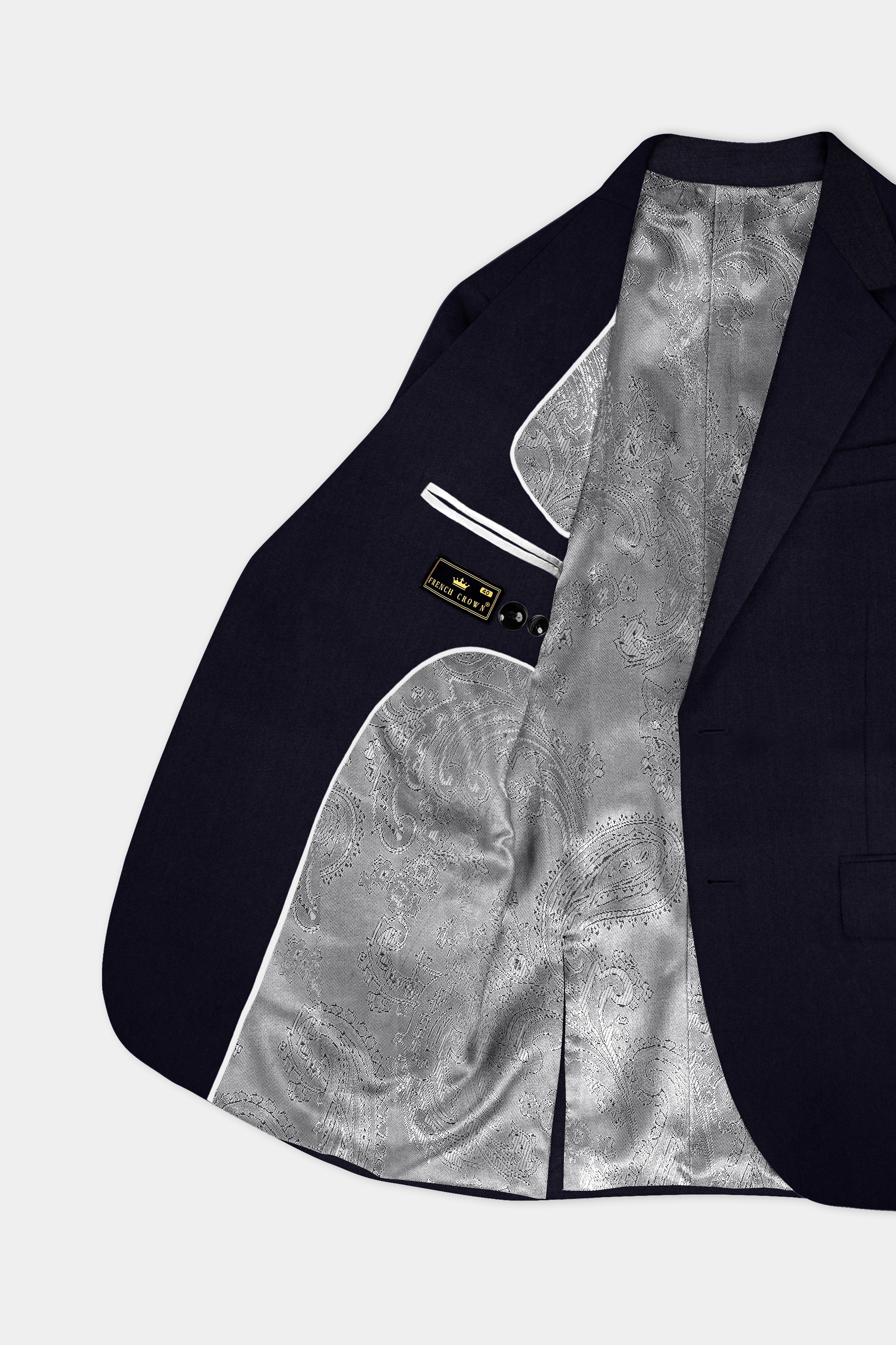 Vulcan Blue Solid Wool Rich Single Breasted Suit