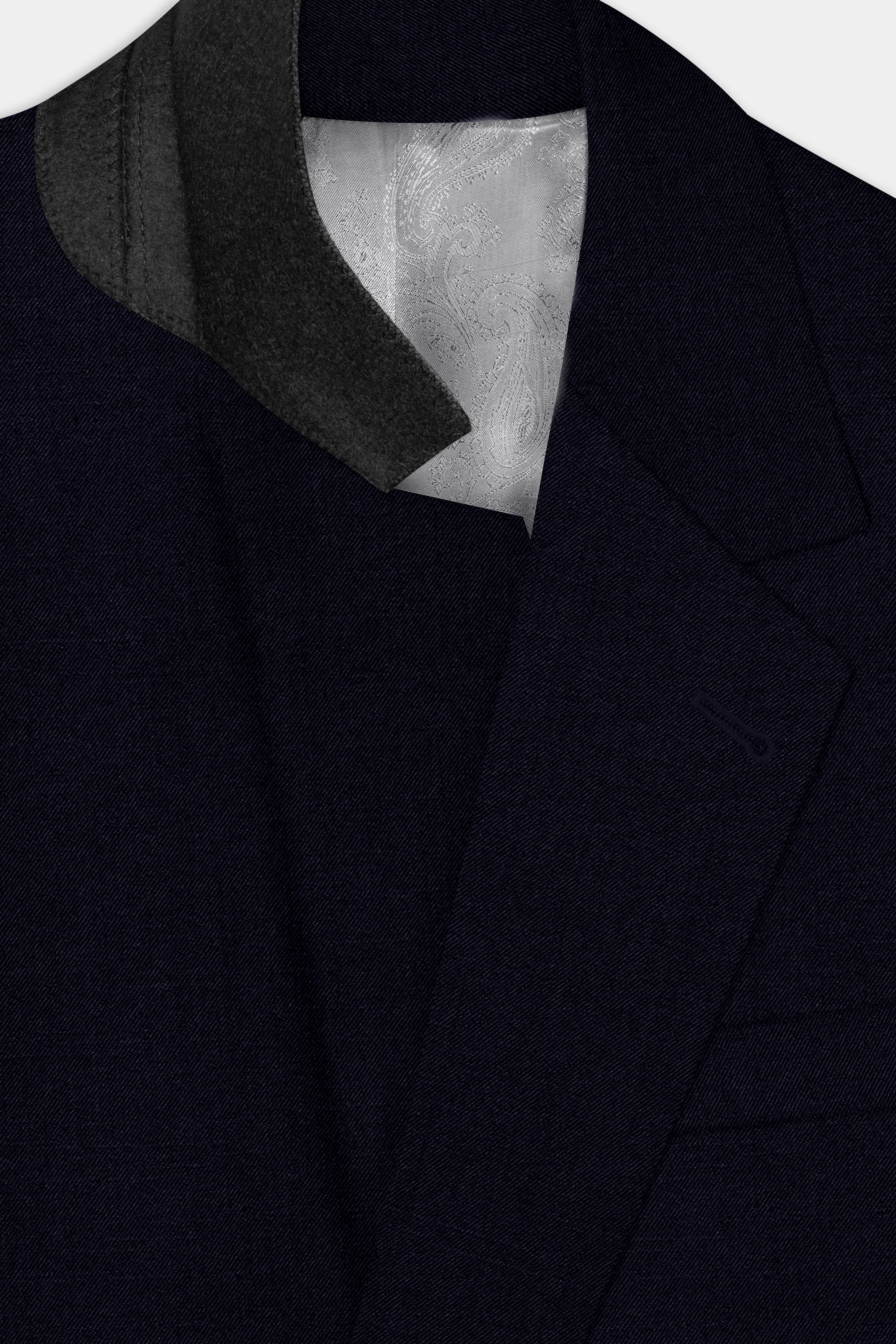 Vulcan Blue Solid Wool Rich Single Breasted Suit
