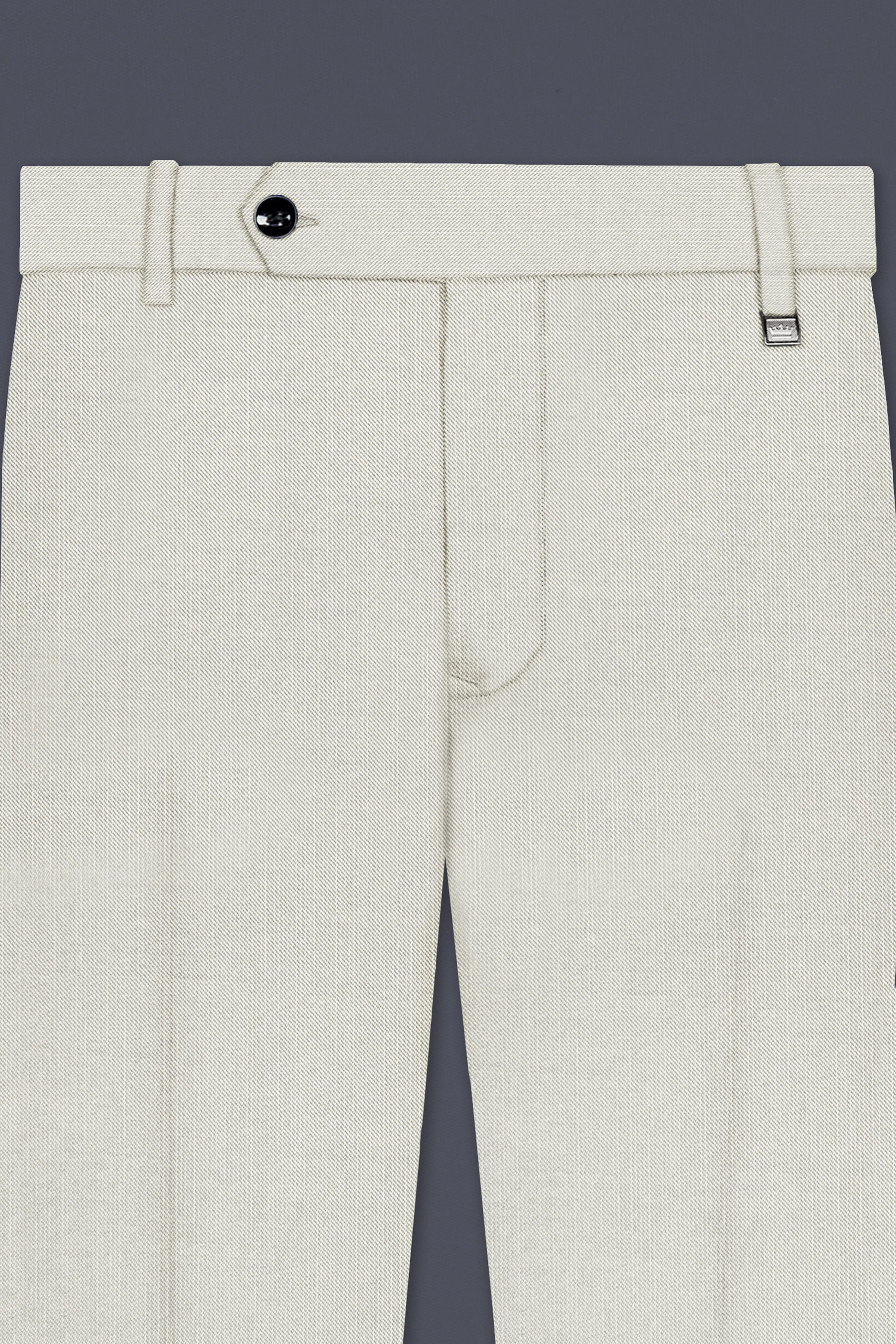 Mist-Swirl Gray Solid Wool Rich Single Breasted Slight Stretch Suit