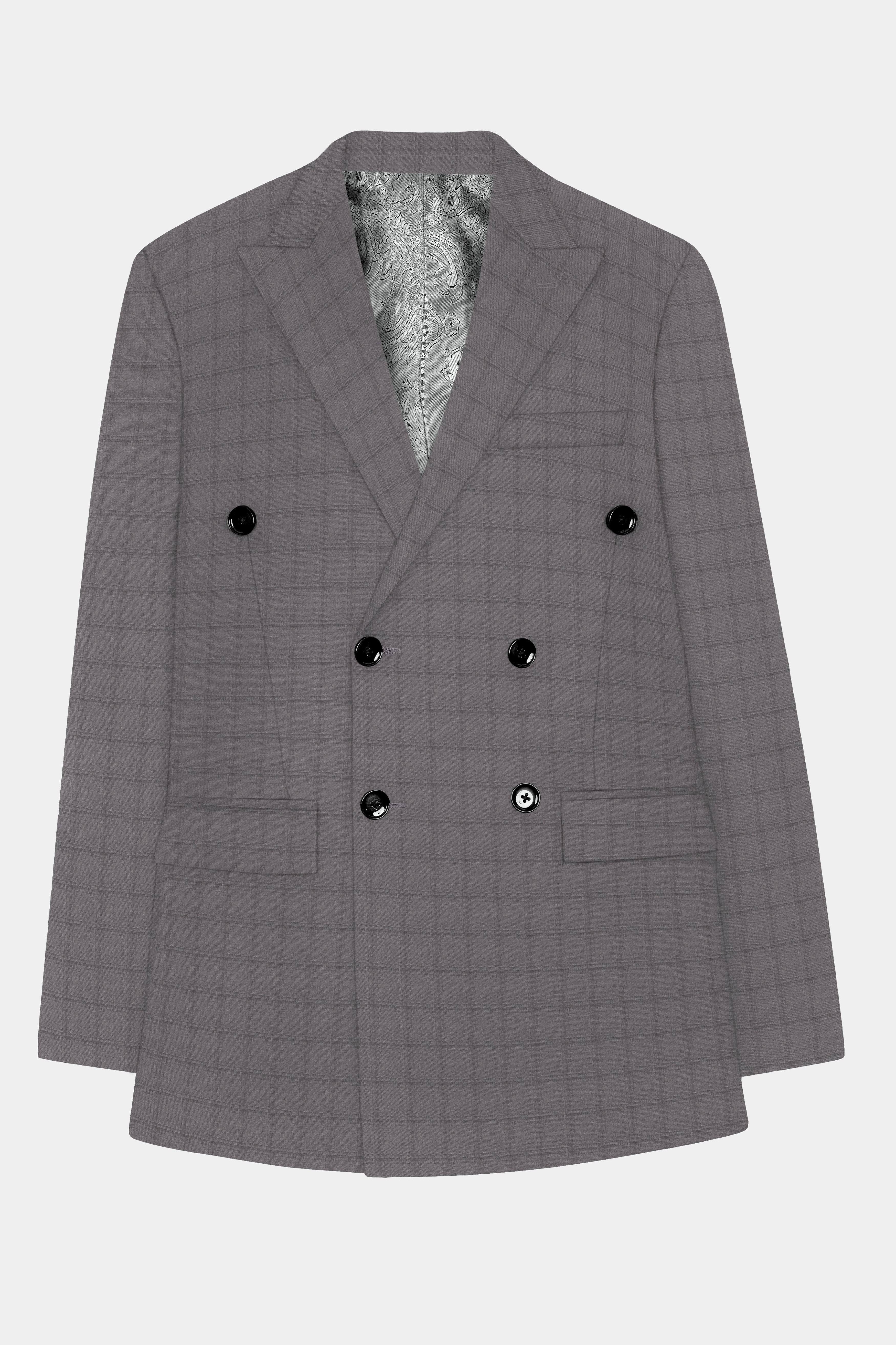 Ironside Gray Windows Wool Rich Double Breasted Suit
