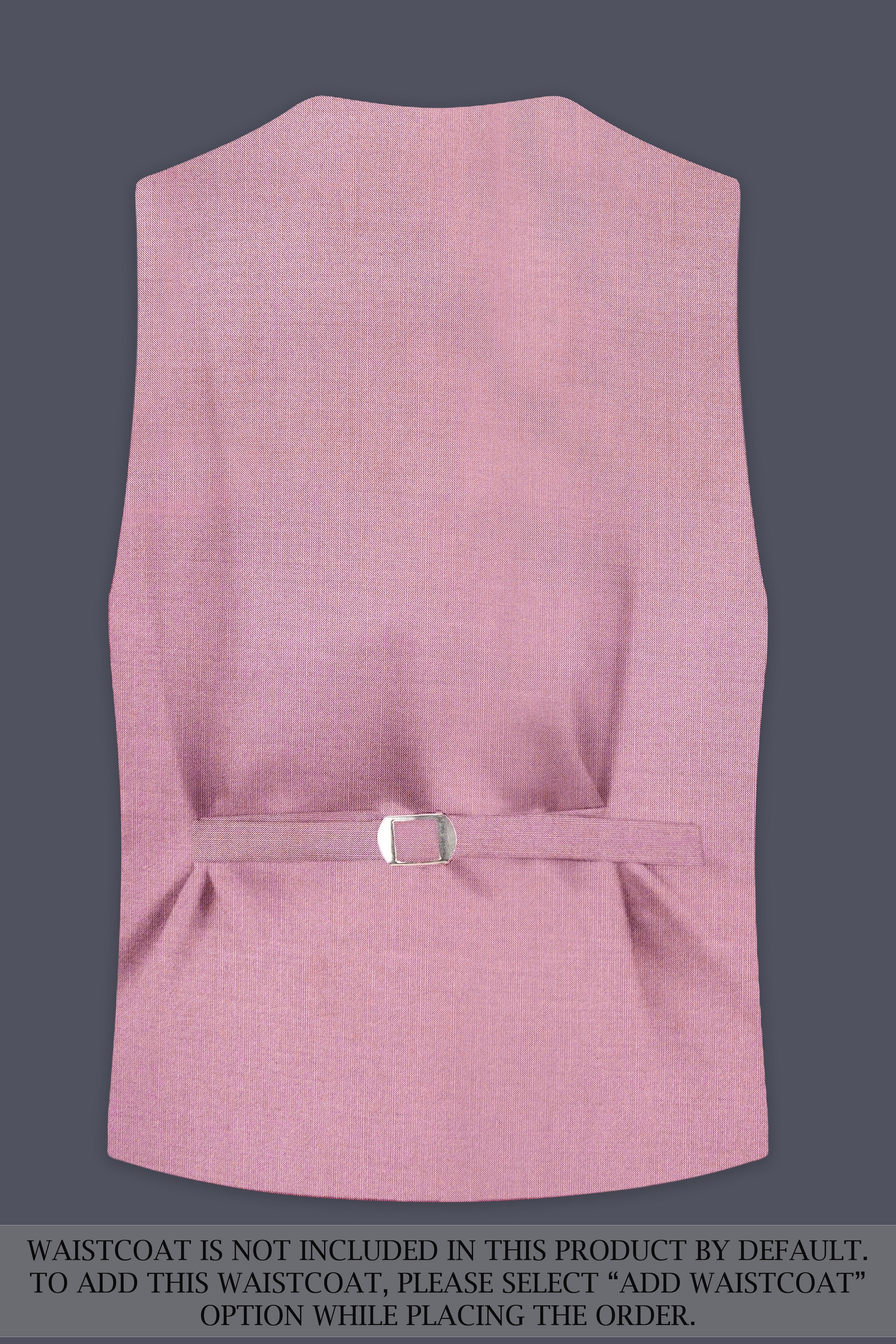 Viola Pink Solid Wool Rich Single Breasted Slight Stretch Suit