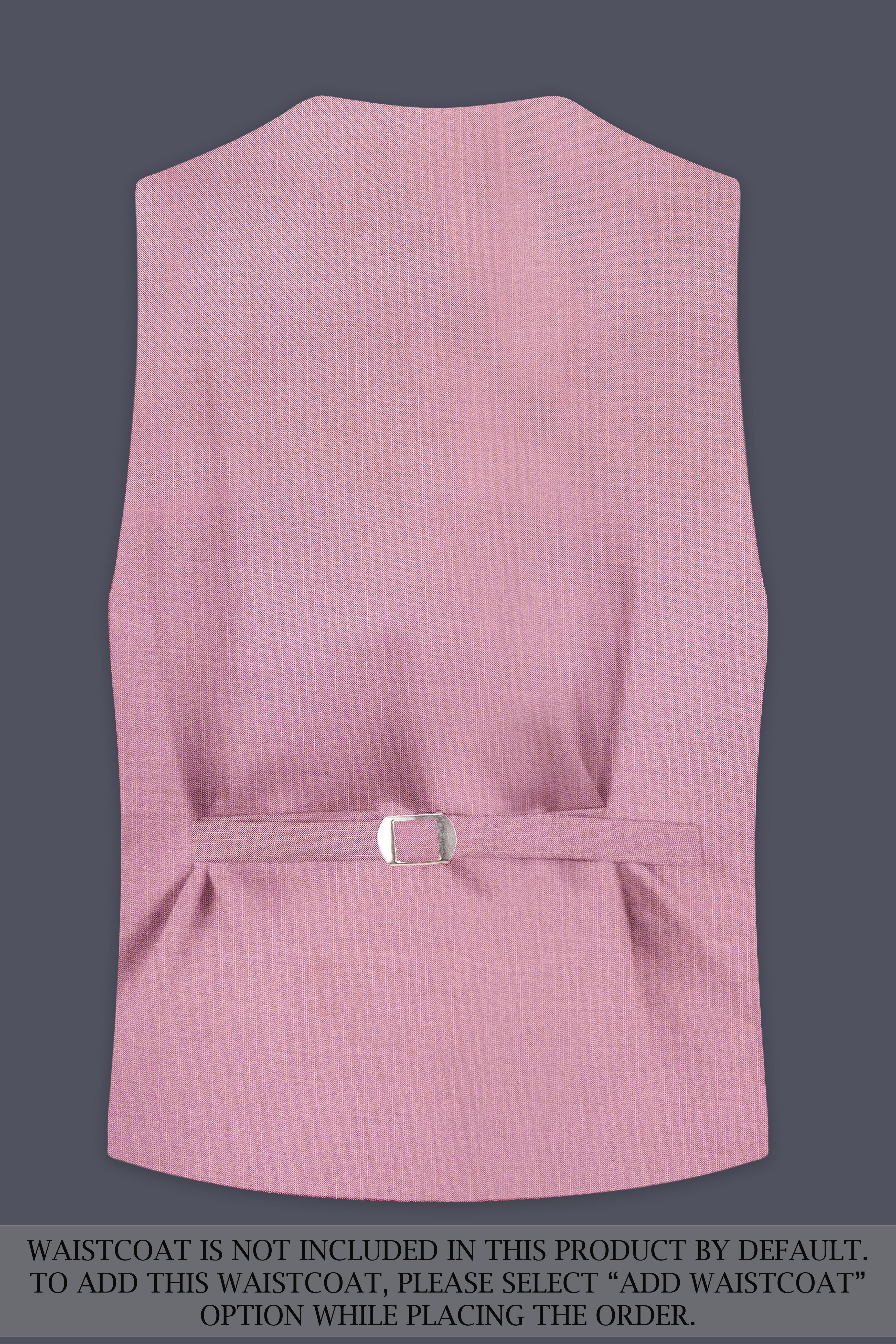 Viola Pink Solid Wool Rich Double Breasted Slight Stretch Suit