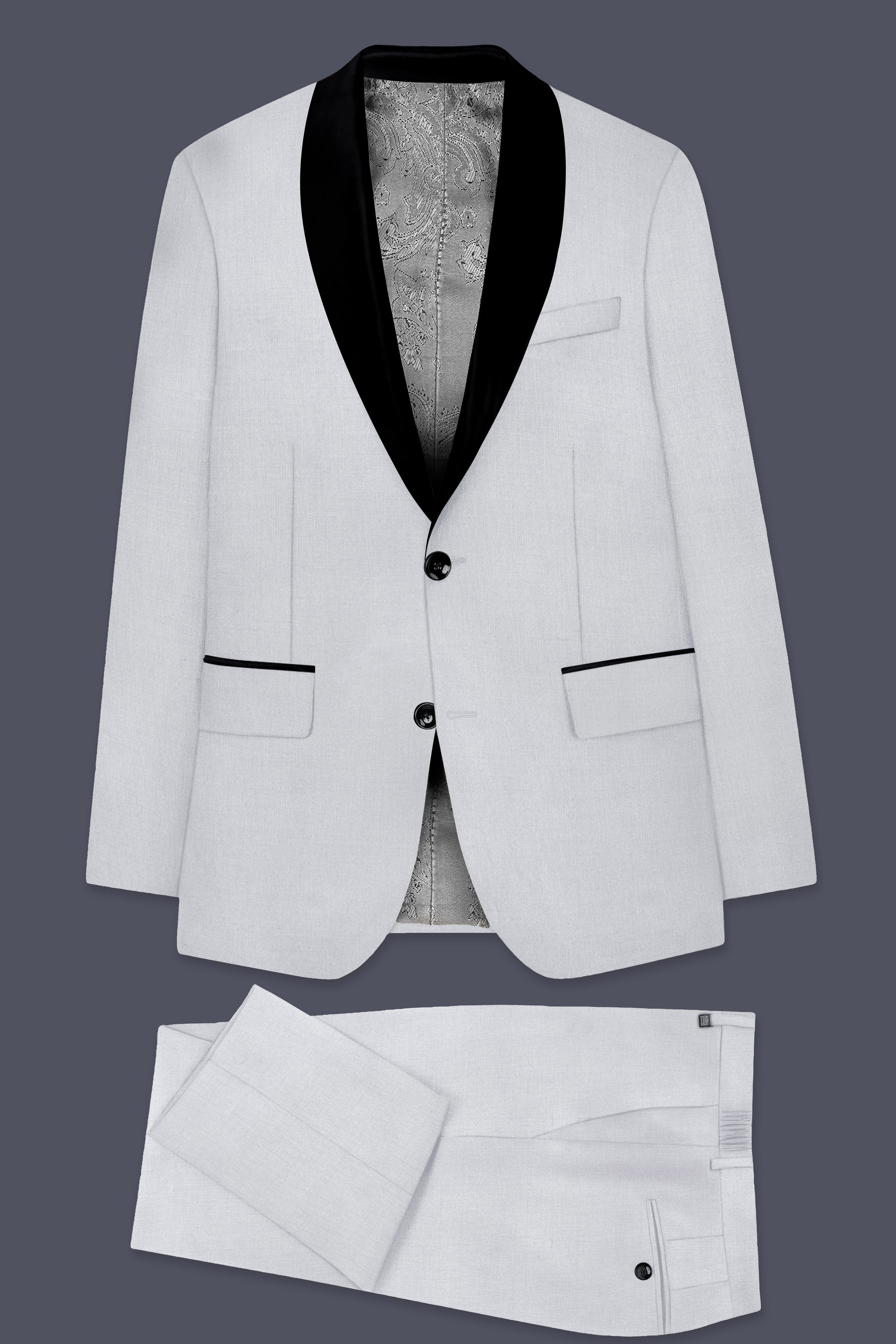 Granite-Alto Gray Wool Rich Tuxedo Slight Stretch Suit
