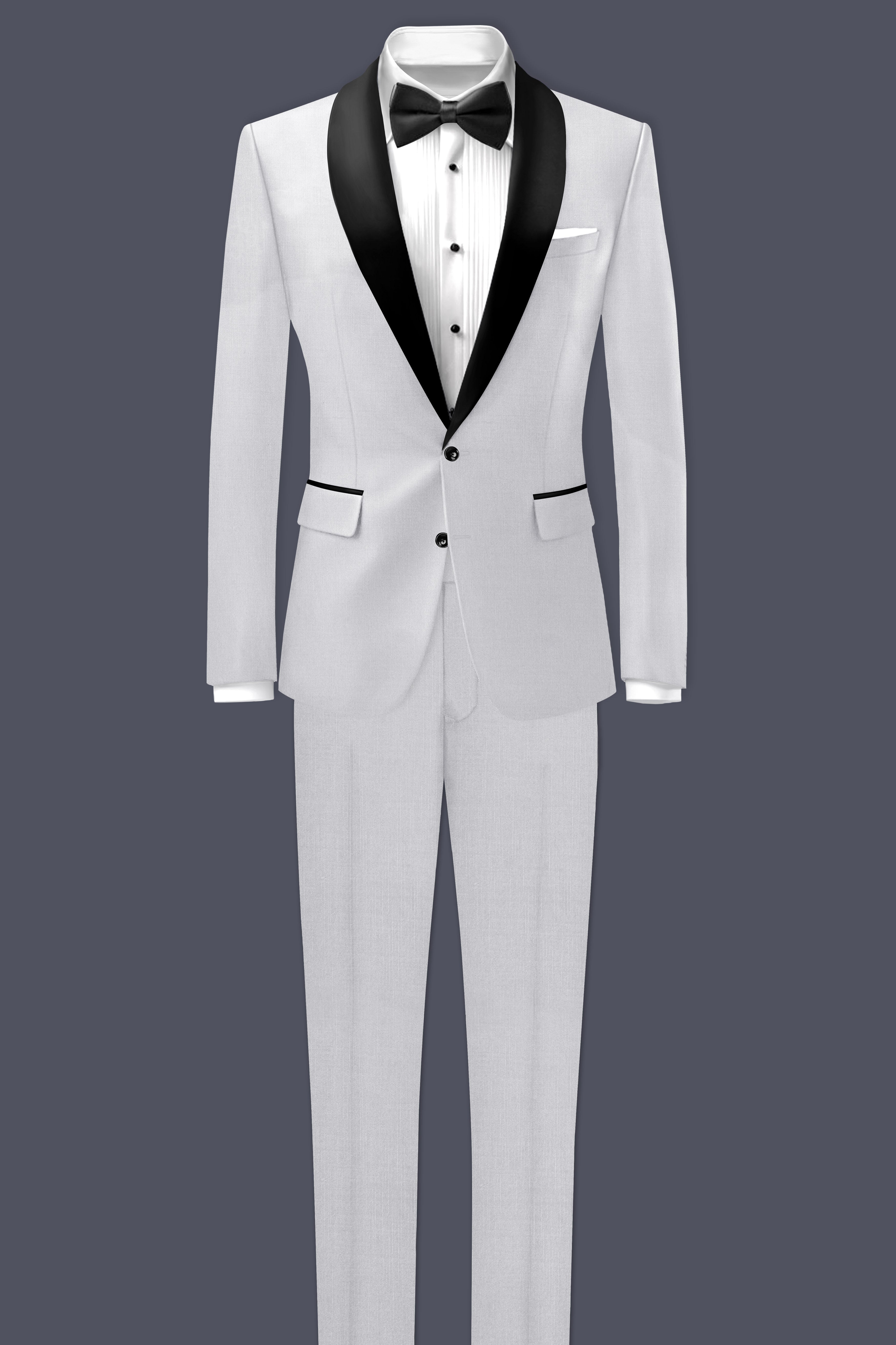 Granite-Alto Gray Wool Rich Tuxedo Slight Stretch Suit