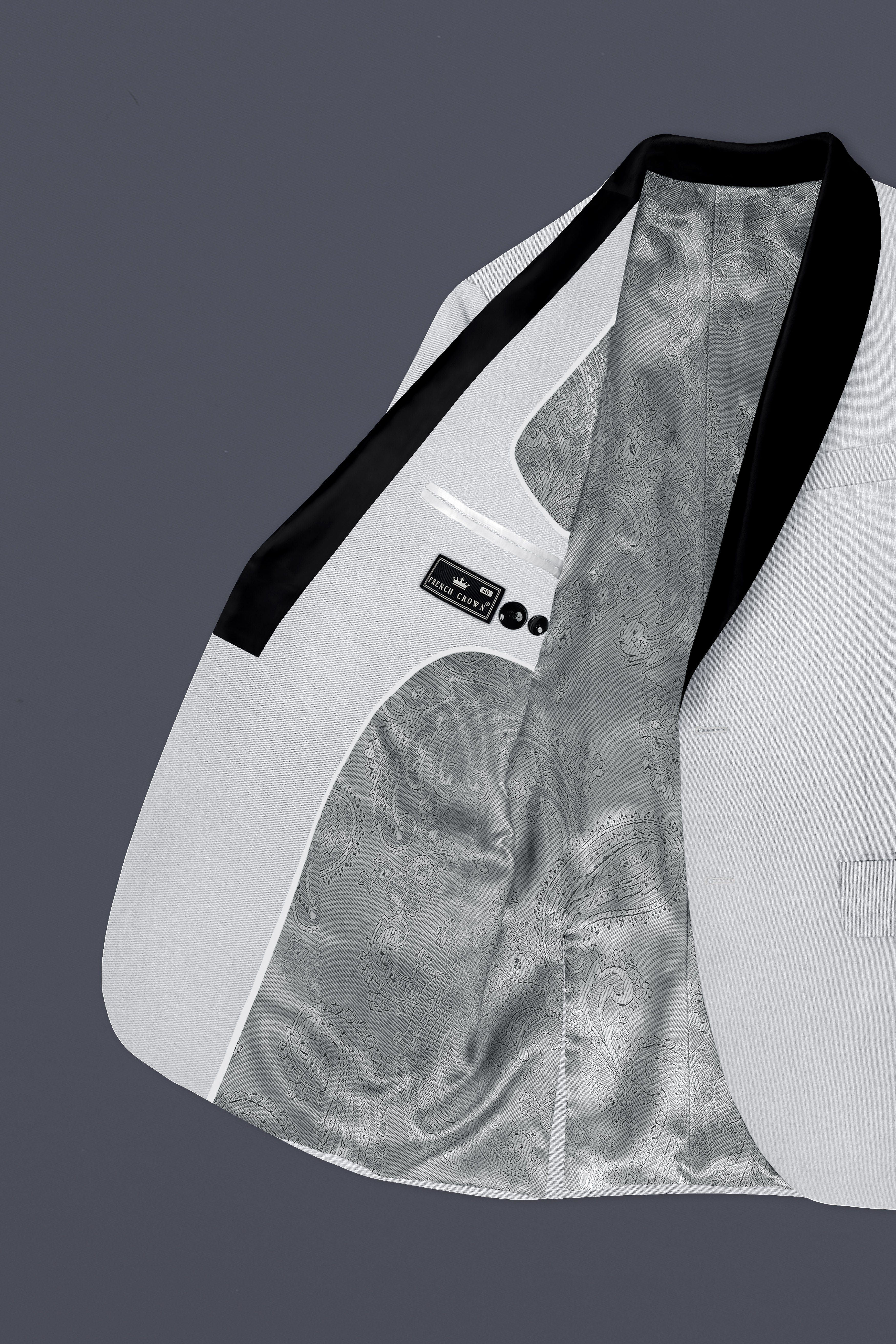 Granite-Alto Gray Wool Rich Tuxedo Slight Stretch Suit