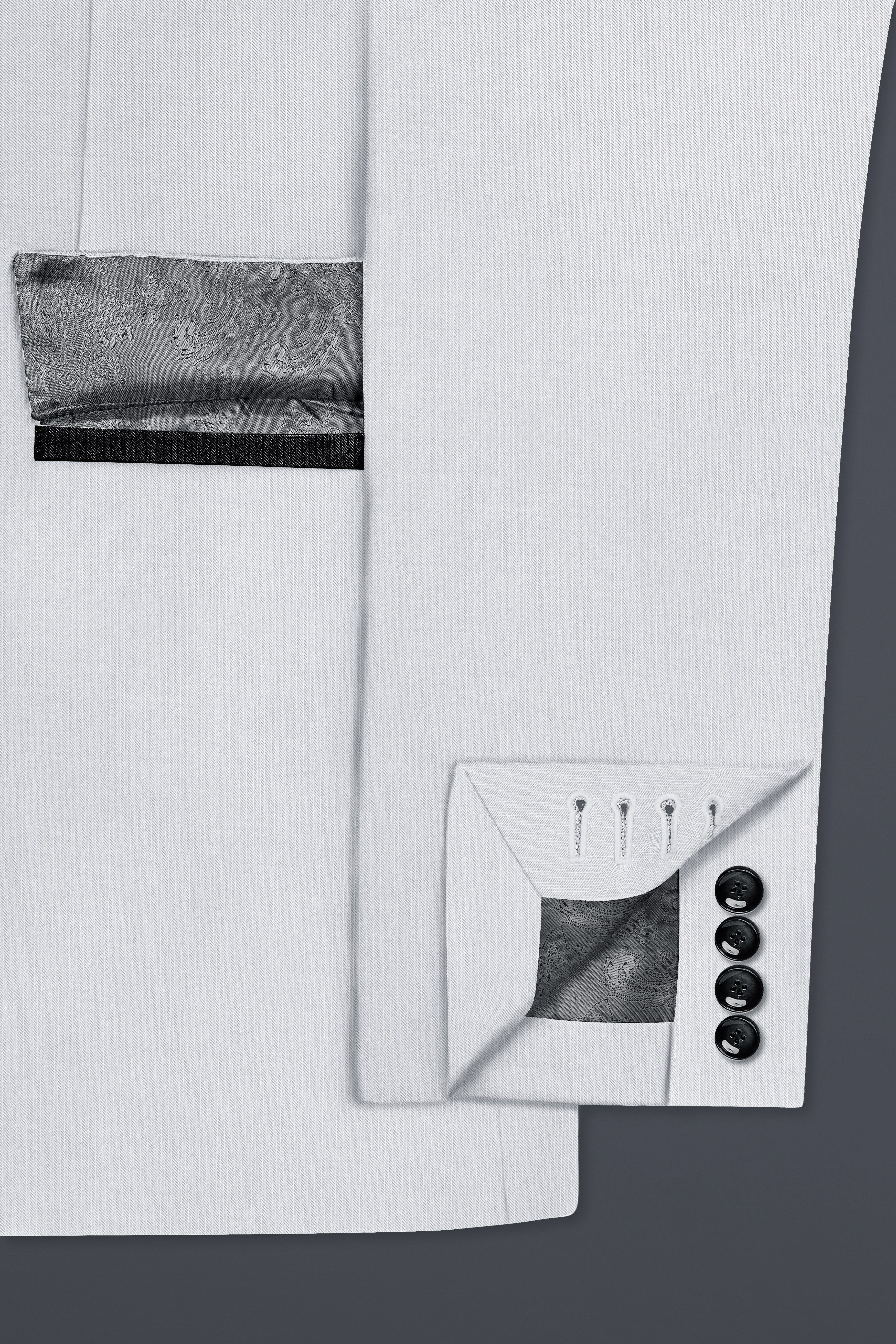 Granite-Alto Gray Wool Rich Tuxedo Slight Stretch Suit