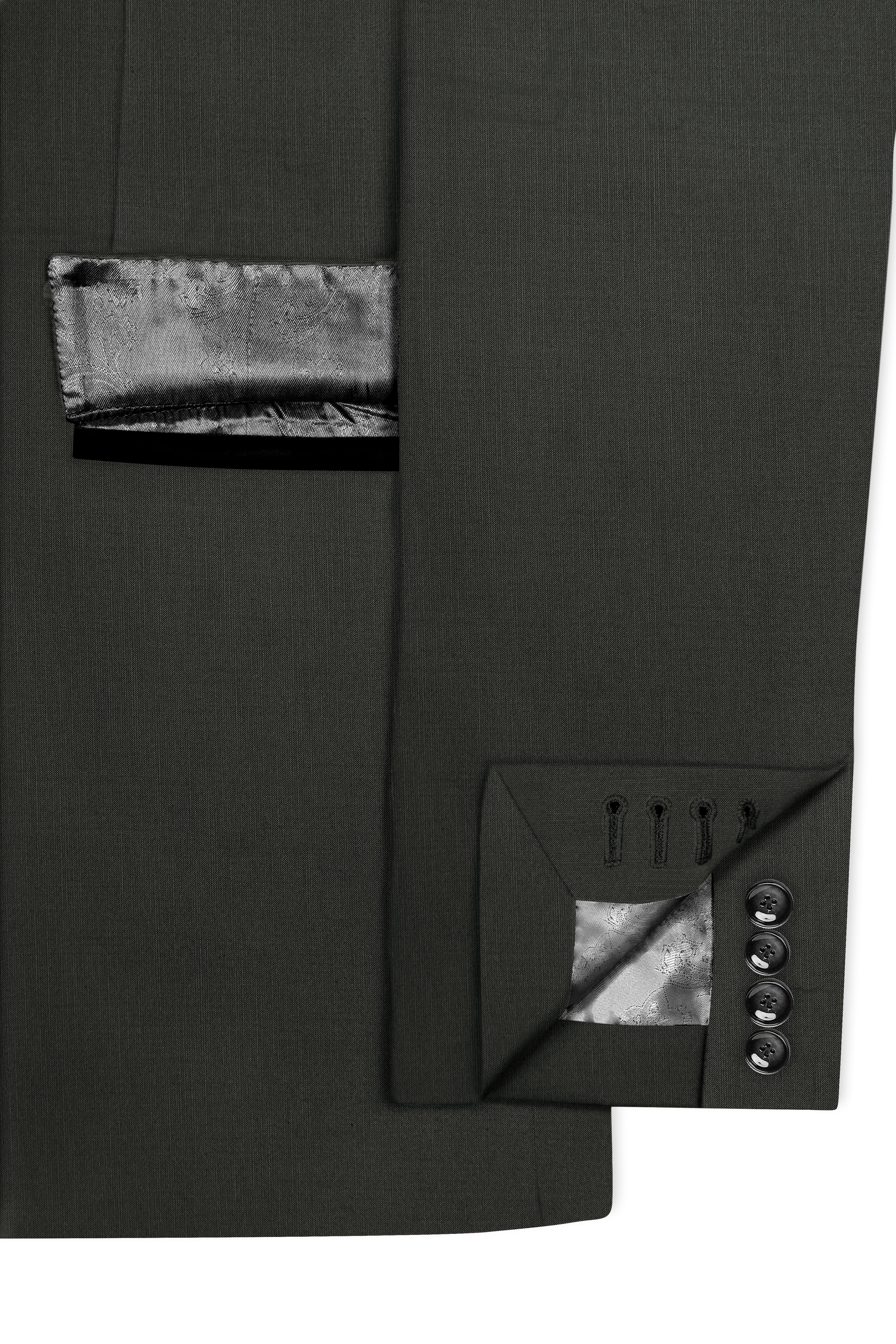 Shafton-Mine Shaft Green Wool Rich Tuxedo Slight Stretch Suit