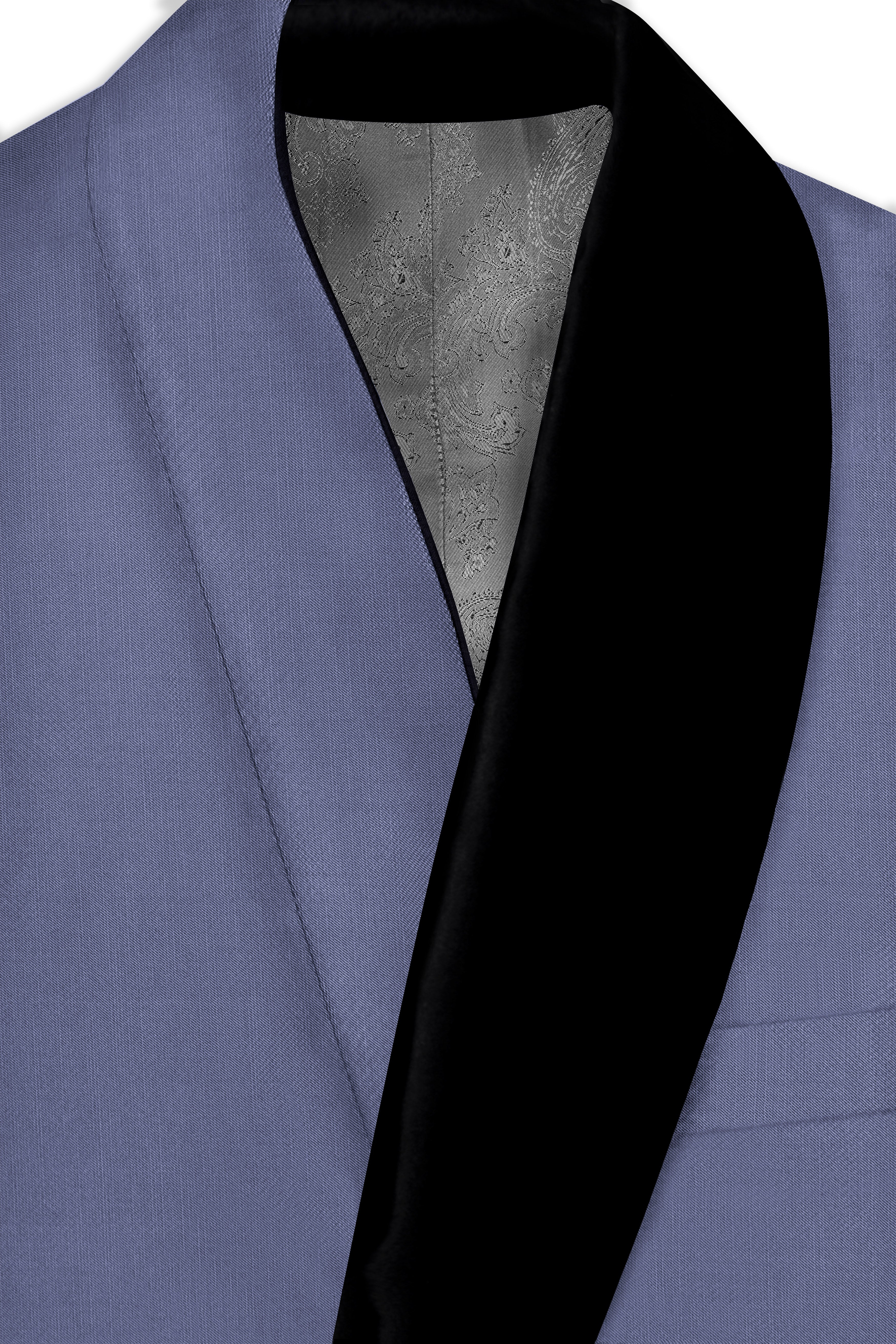 Zenith-Comet Blue Wool Rich Tuxedo Stretchable Traveler Suit