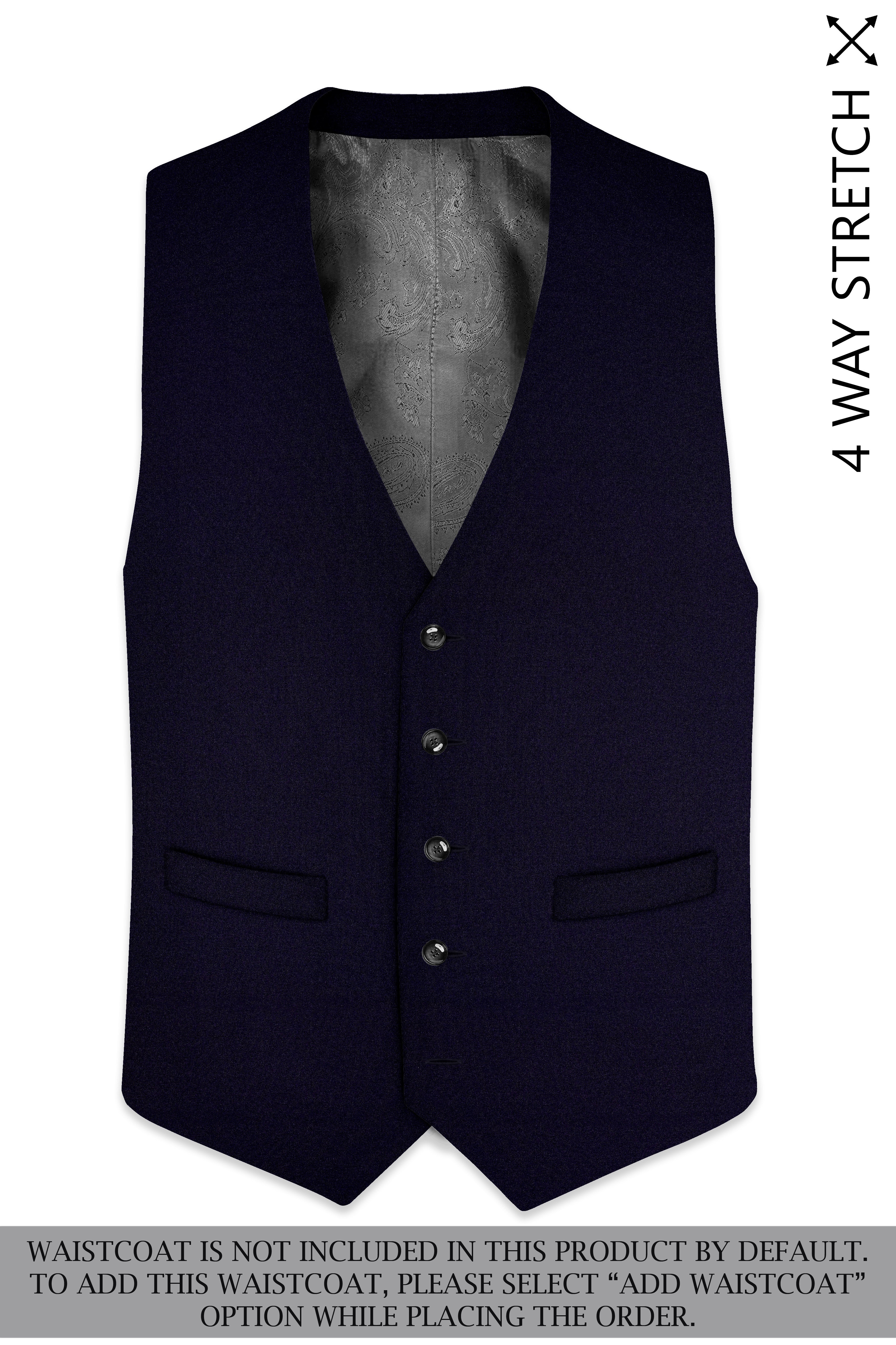 Vistaro-Korean Blue (The Best Blue We Have) Wool Rich Double Breasted Stretchable traveler Suit