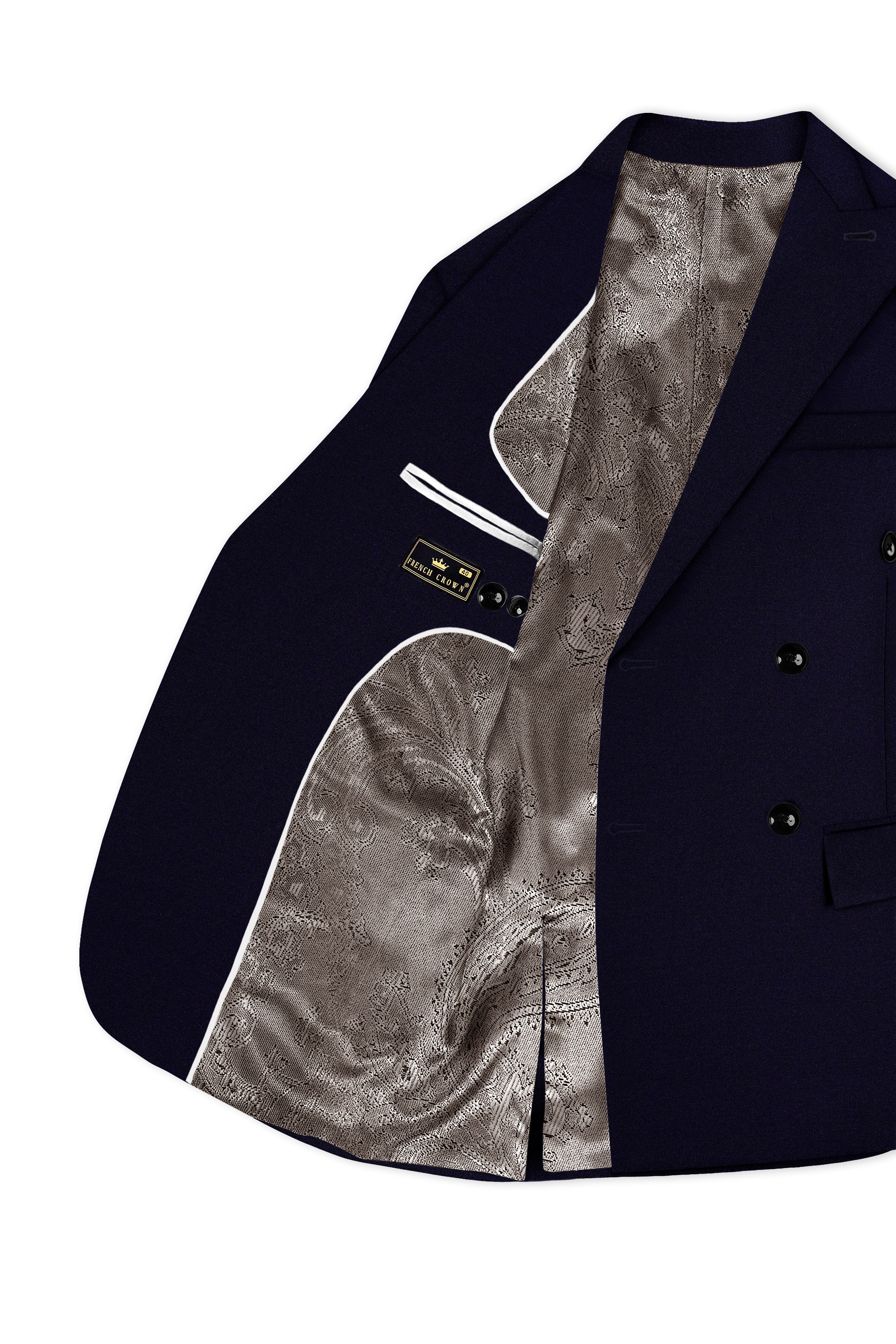 Vistaro-Korean Blue (The Best Blue We Have) Wool Rich Double Breasted Stretchable traveler Suit