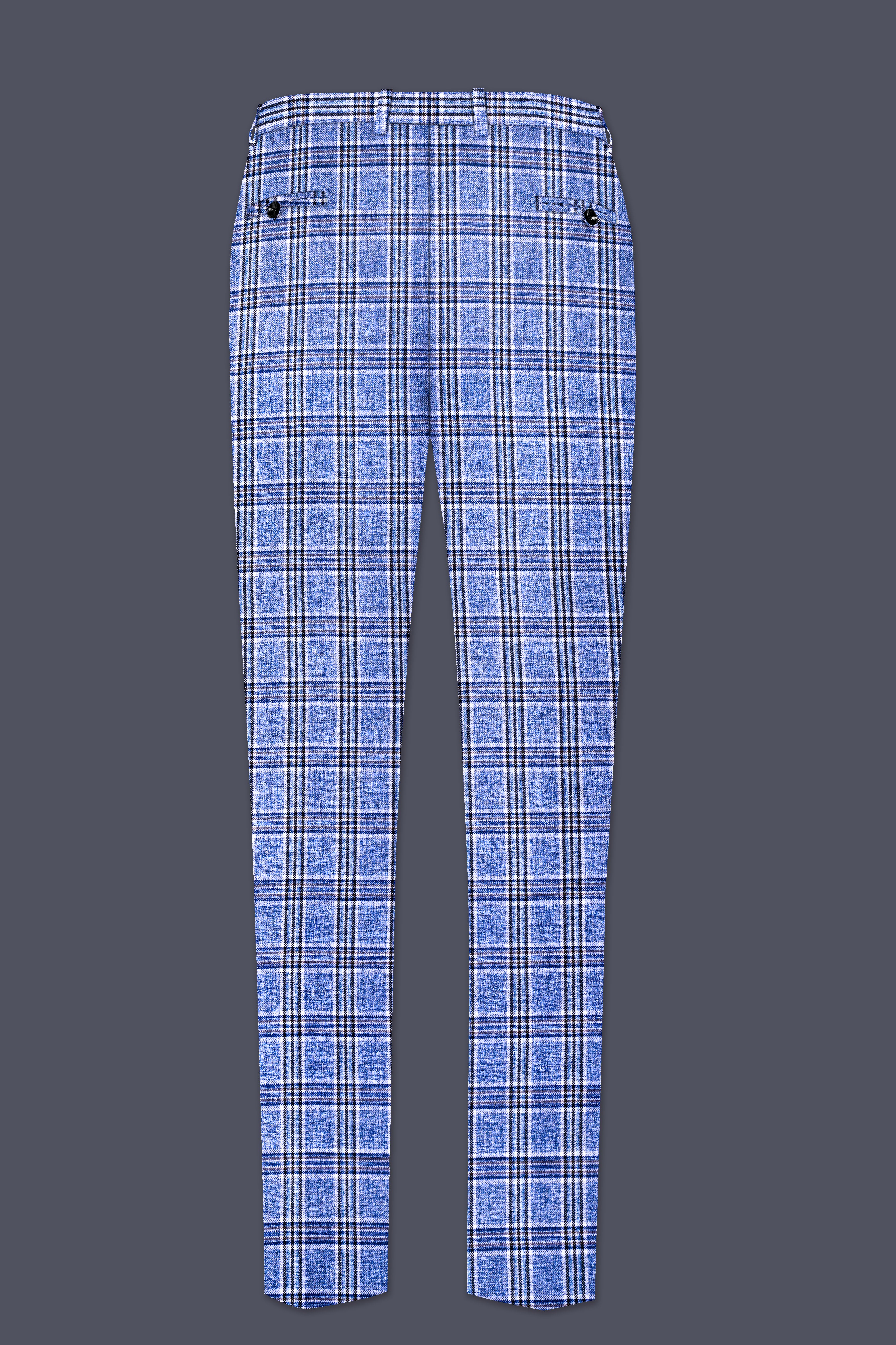 Ceriste-Bayoux Blue Plaid Wool Rich Single Breasted Suit