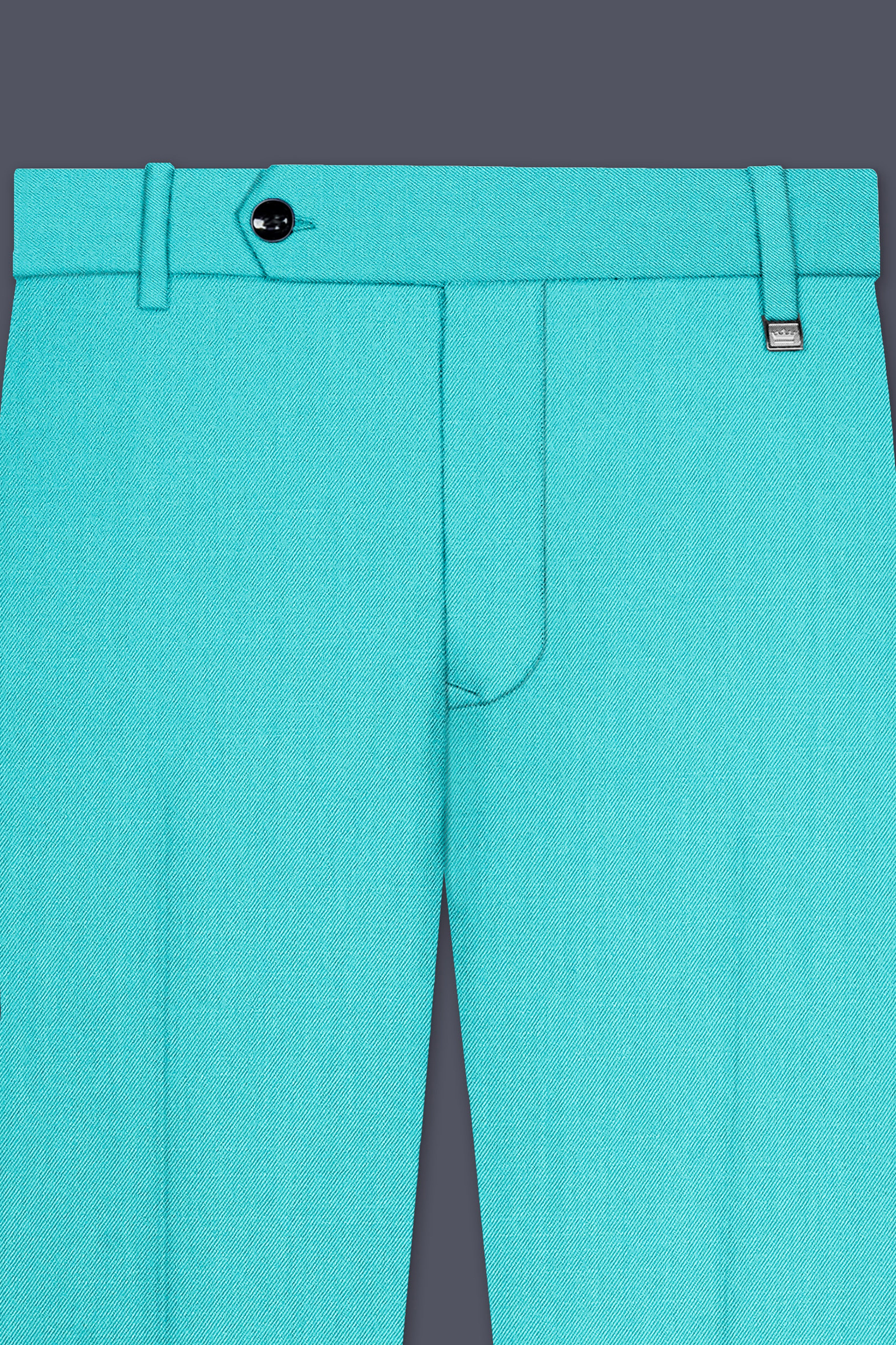 Aegir-Viking Blue Wool Rich Bandhgala Stretchable Traveler Suit