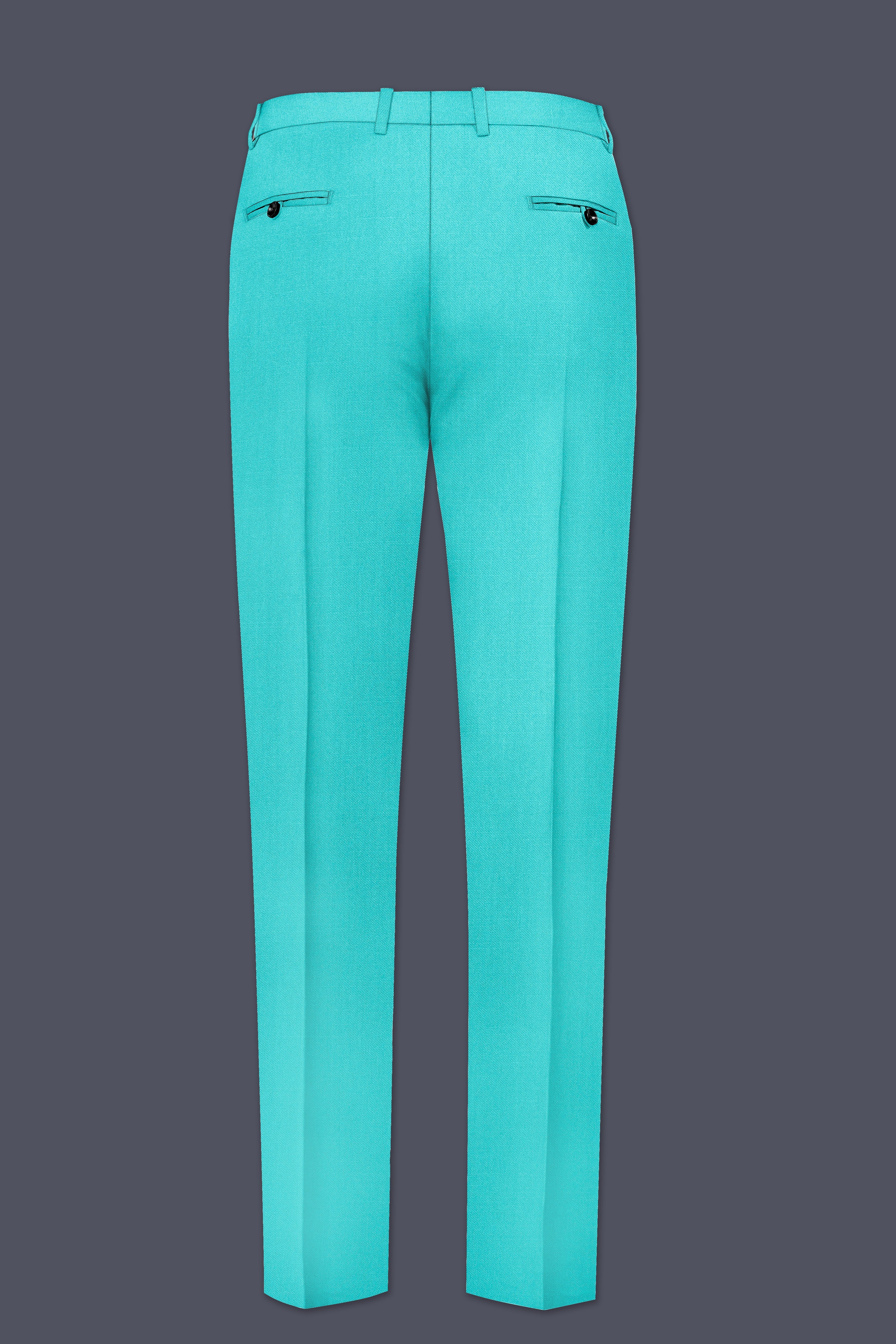 Aegir-Viking Blue Wool Rich Bandhgala Stretchable Traveler Suit