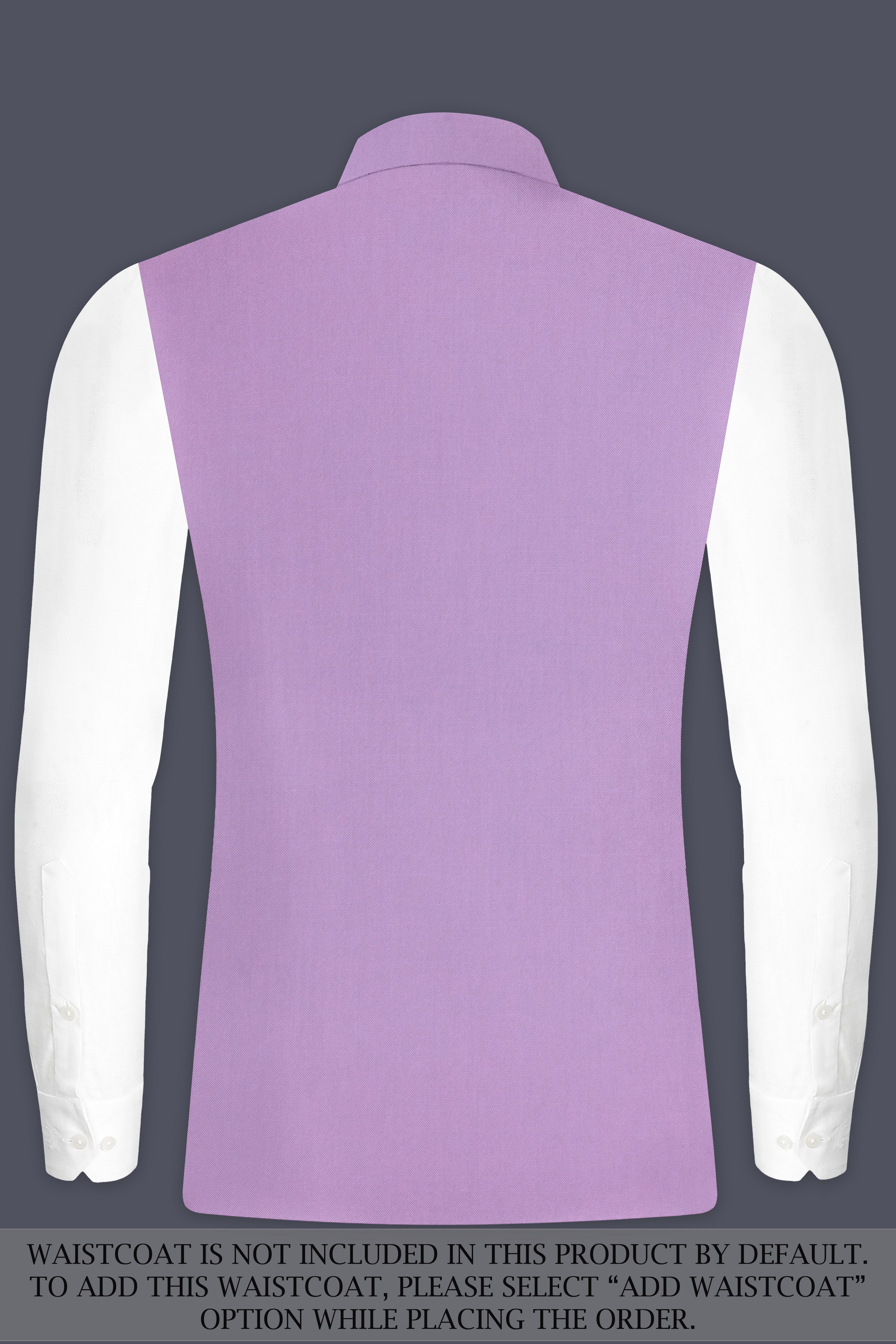 Roylen-Mountbatten Purple Wool Rich Bandhgala Stretchable Traveler Suit