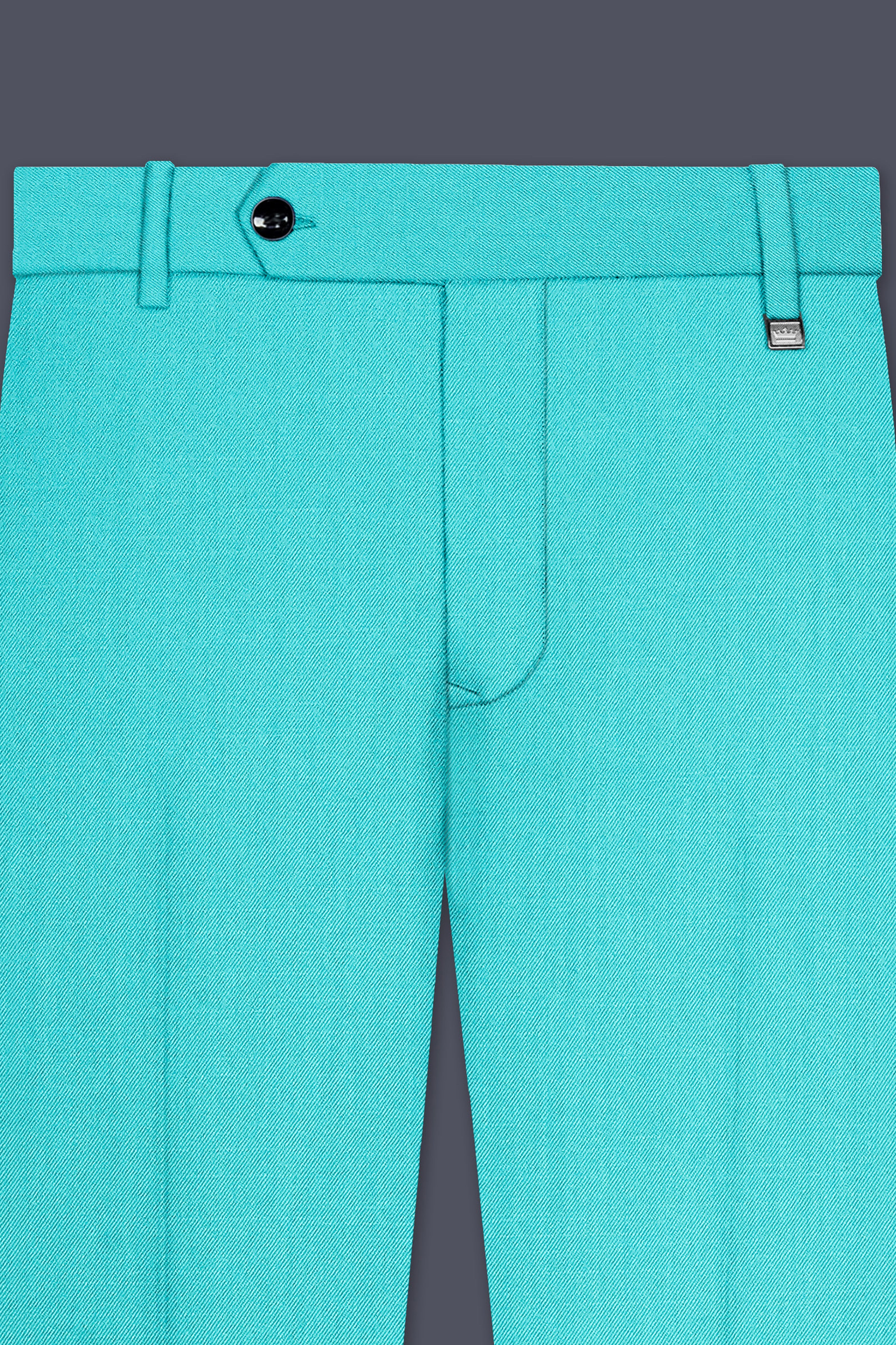 Aegir-Viking Blue Wool Rich Peak Lapel Tuxedo Stretchable Traveler Suit
