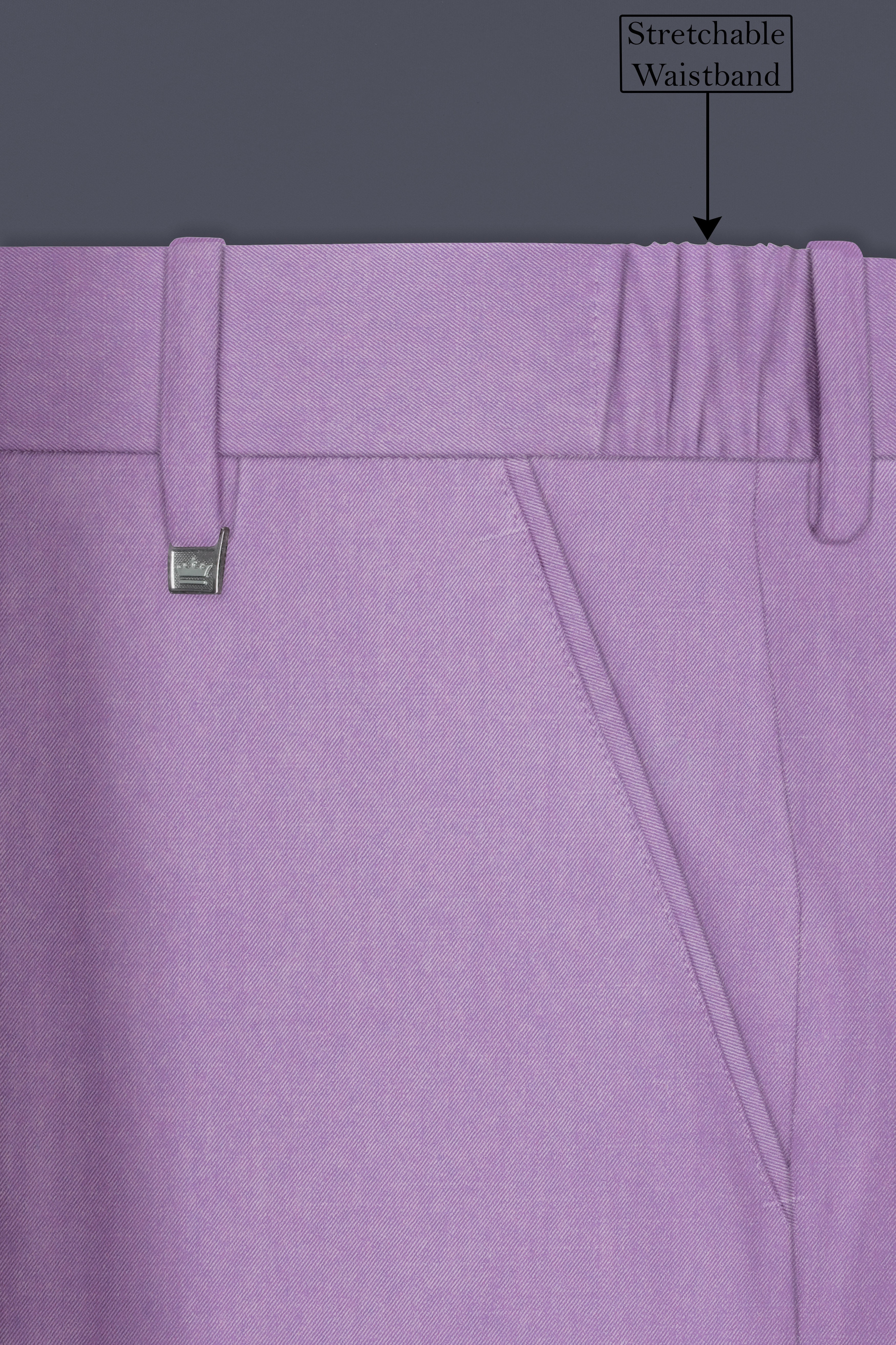 Roylen-Mountbatten Purple Wool Rich Peak Lapel Tuxedo Stretchable Traveler Suit