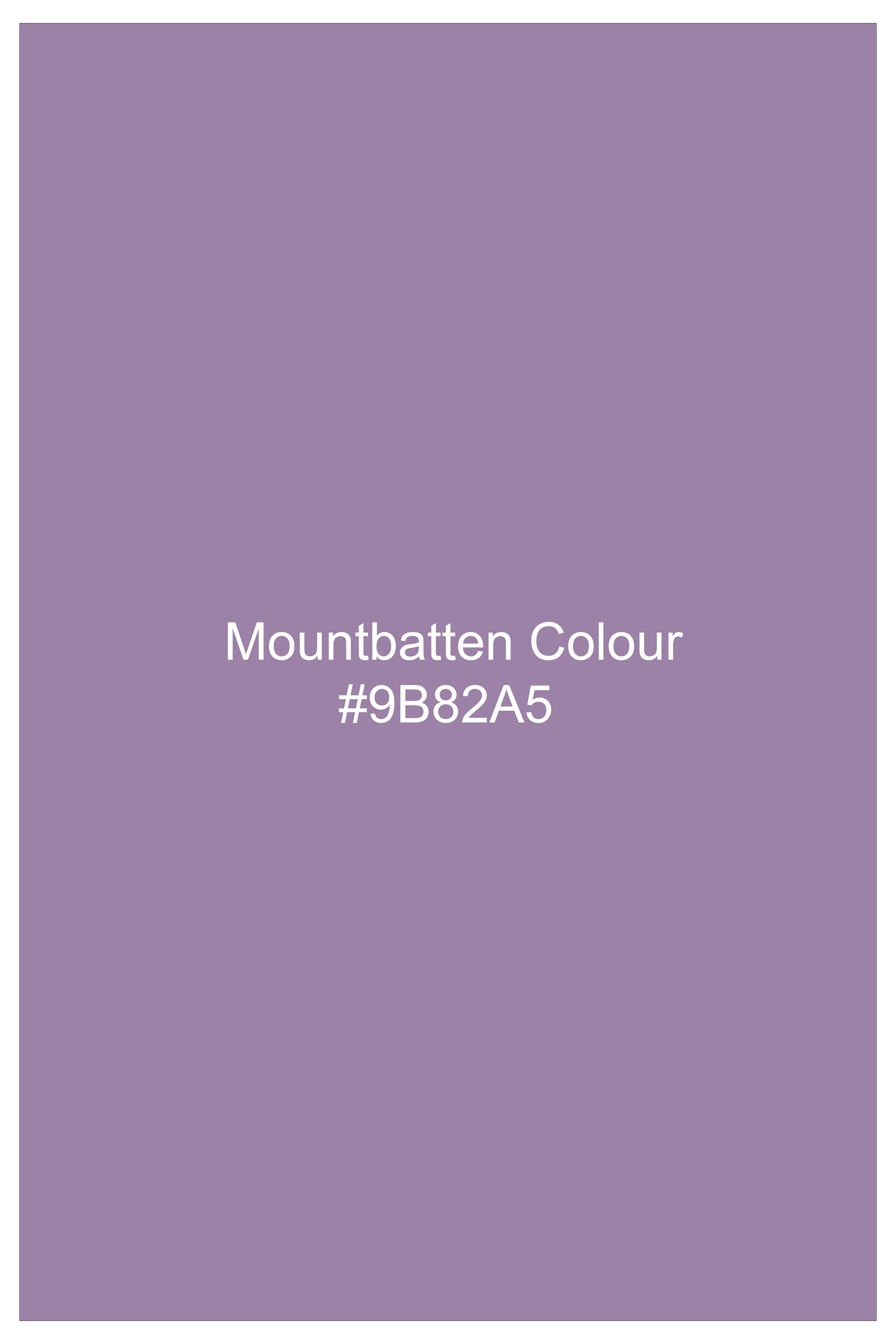 Roylen-Mountbatten Purple Wool Rich Peak Lapel Tuxedo Stretchable Traveler Suit