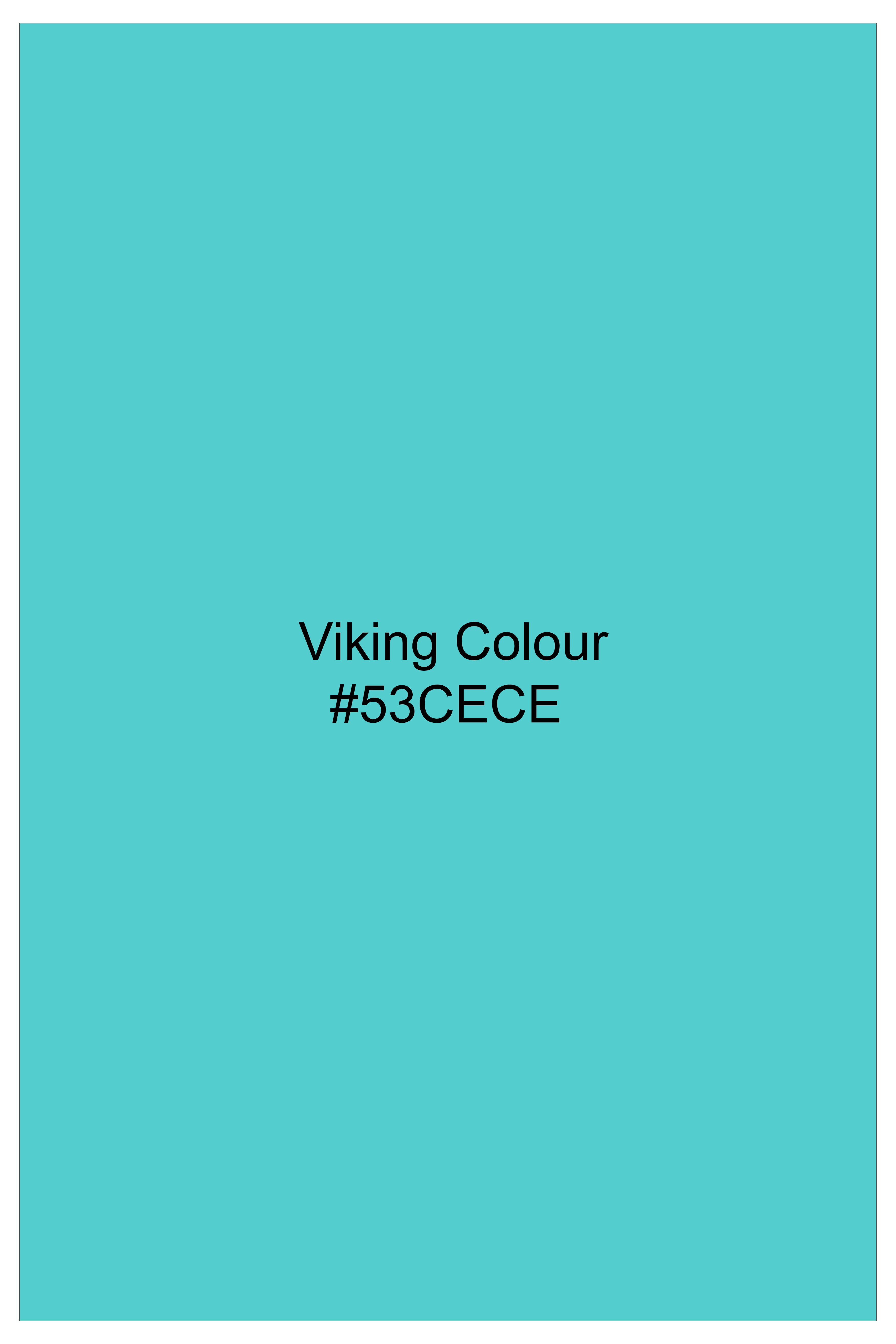 Aegir-Viking Blue Wool Rich Cross Placket Bandhgala Slight Stretch Suit