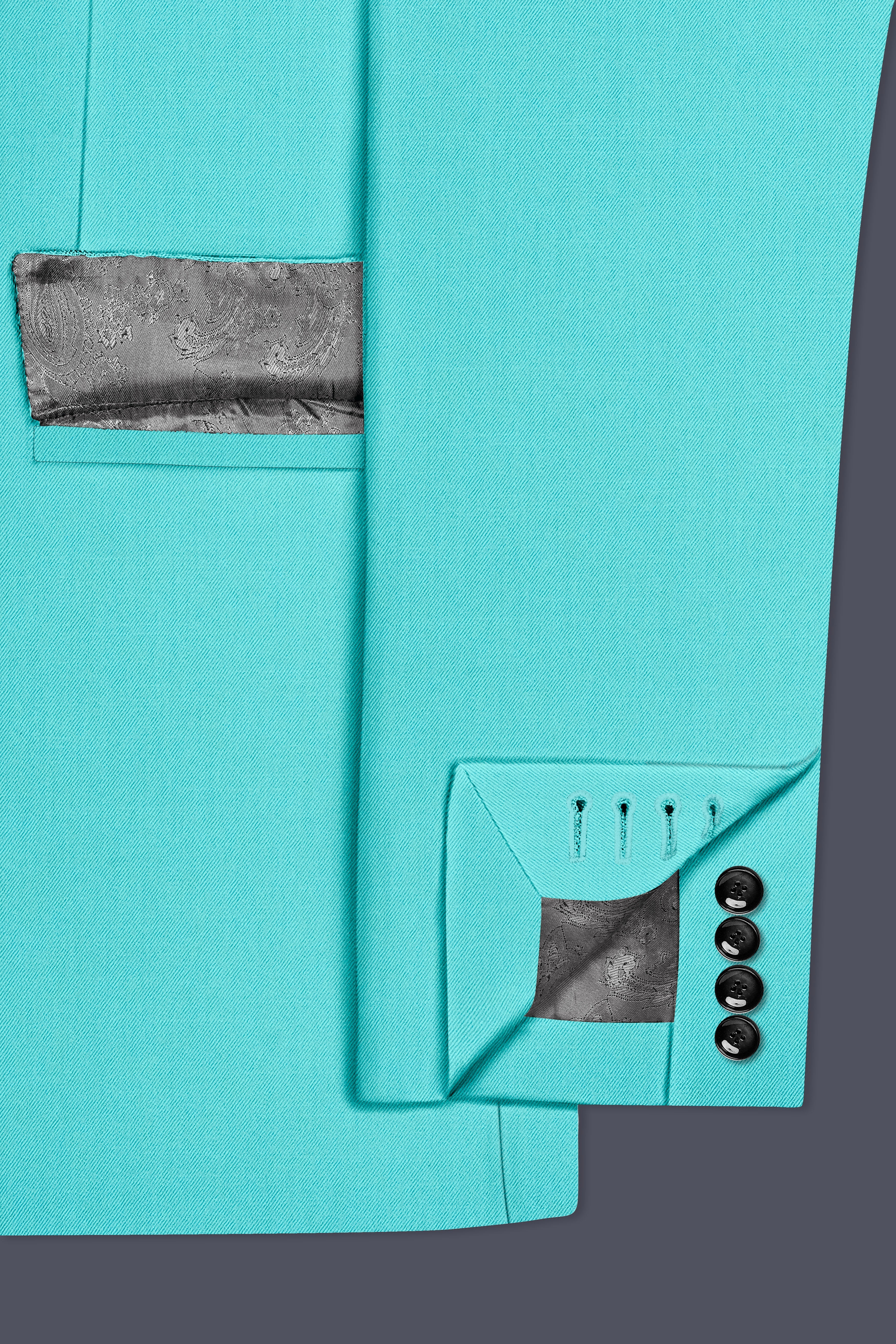 Aegir-Viking Blue Wool Rich Double Breasted Slight Stretch Suit