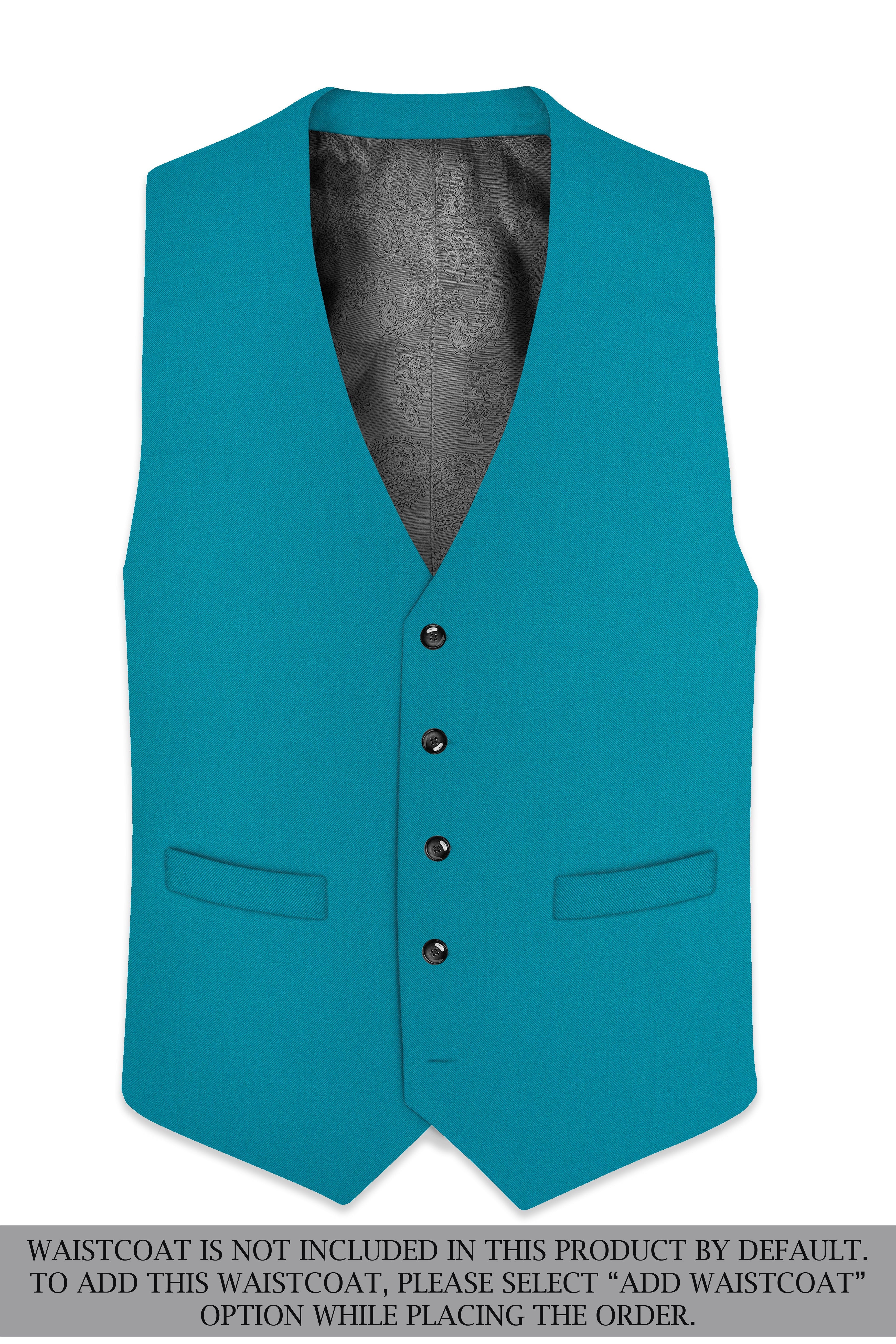 Zephir-Surfie Green Wool Rich Double Breasted Stretchable Traveler Suit