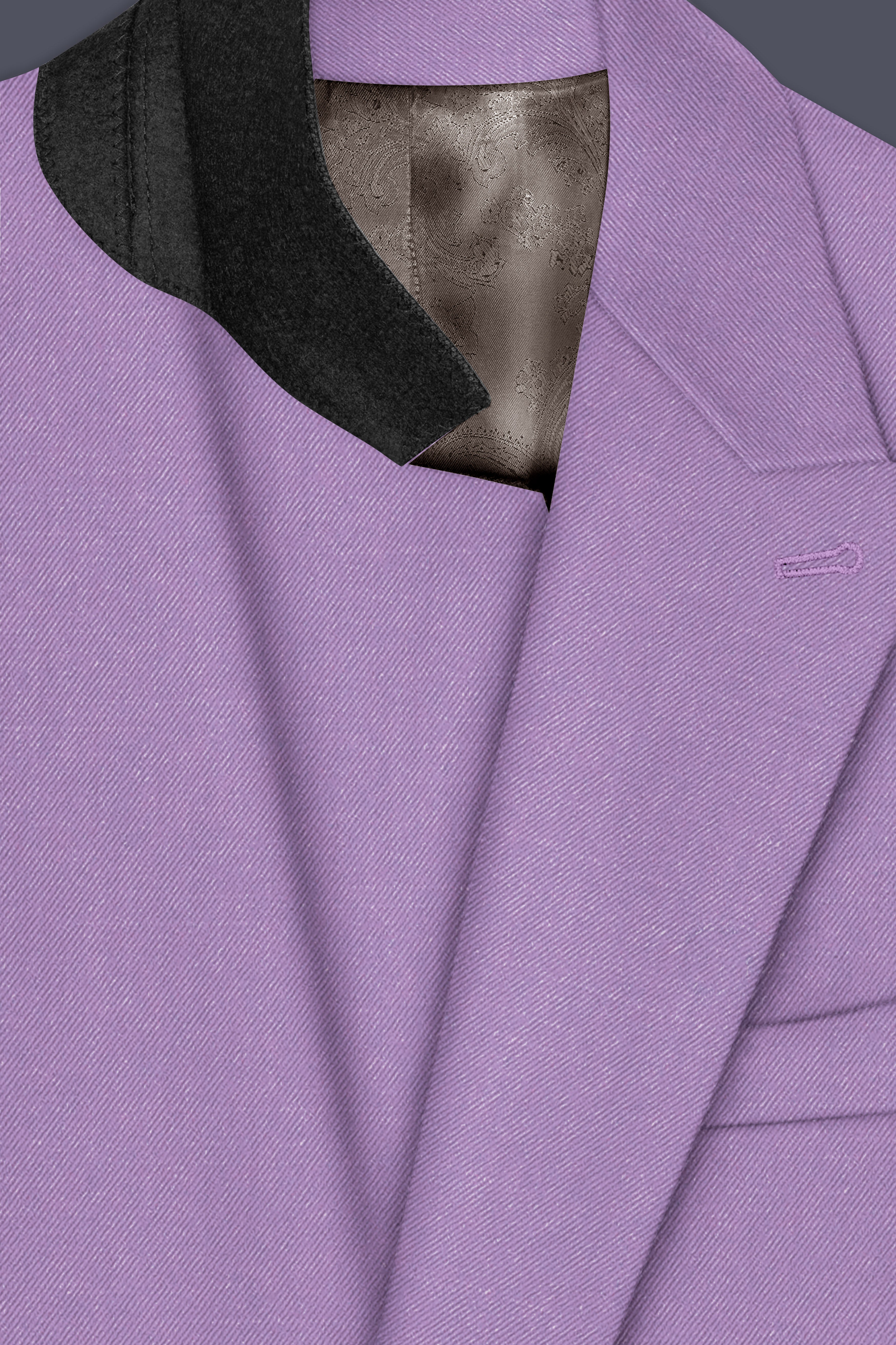 Roylen-Mountbatten Purple Wool Rich Double Breasted Slight Stretch Suit