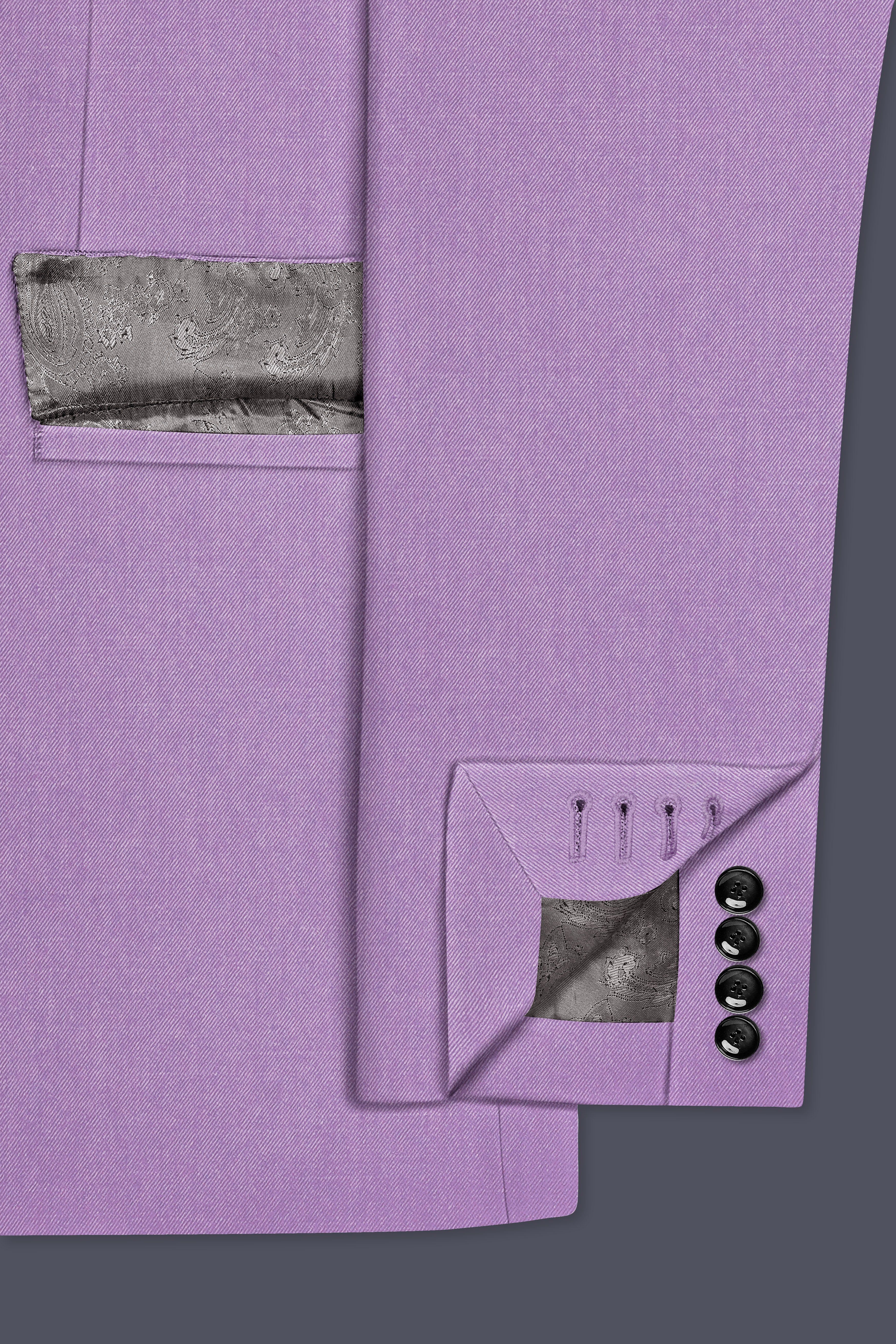 Roylen-Mountbatten Purple Wool Rich Double Breasted Slight Stretch Suit