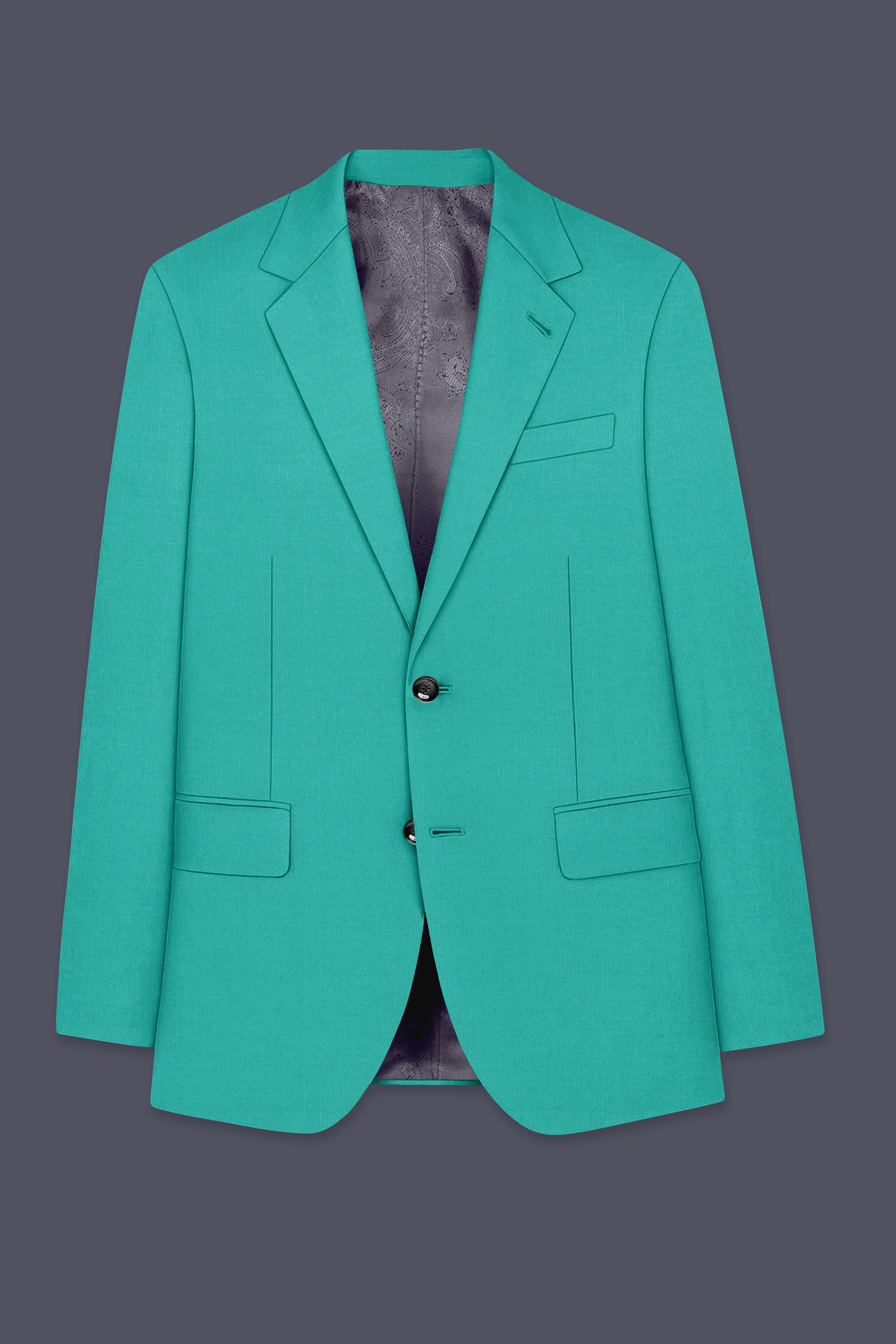 Aegir-Viking Blue Wool Rich Single Breasted Slight Stretch Suit
