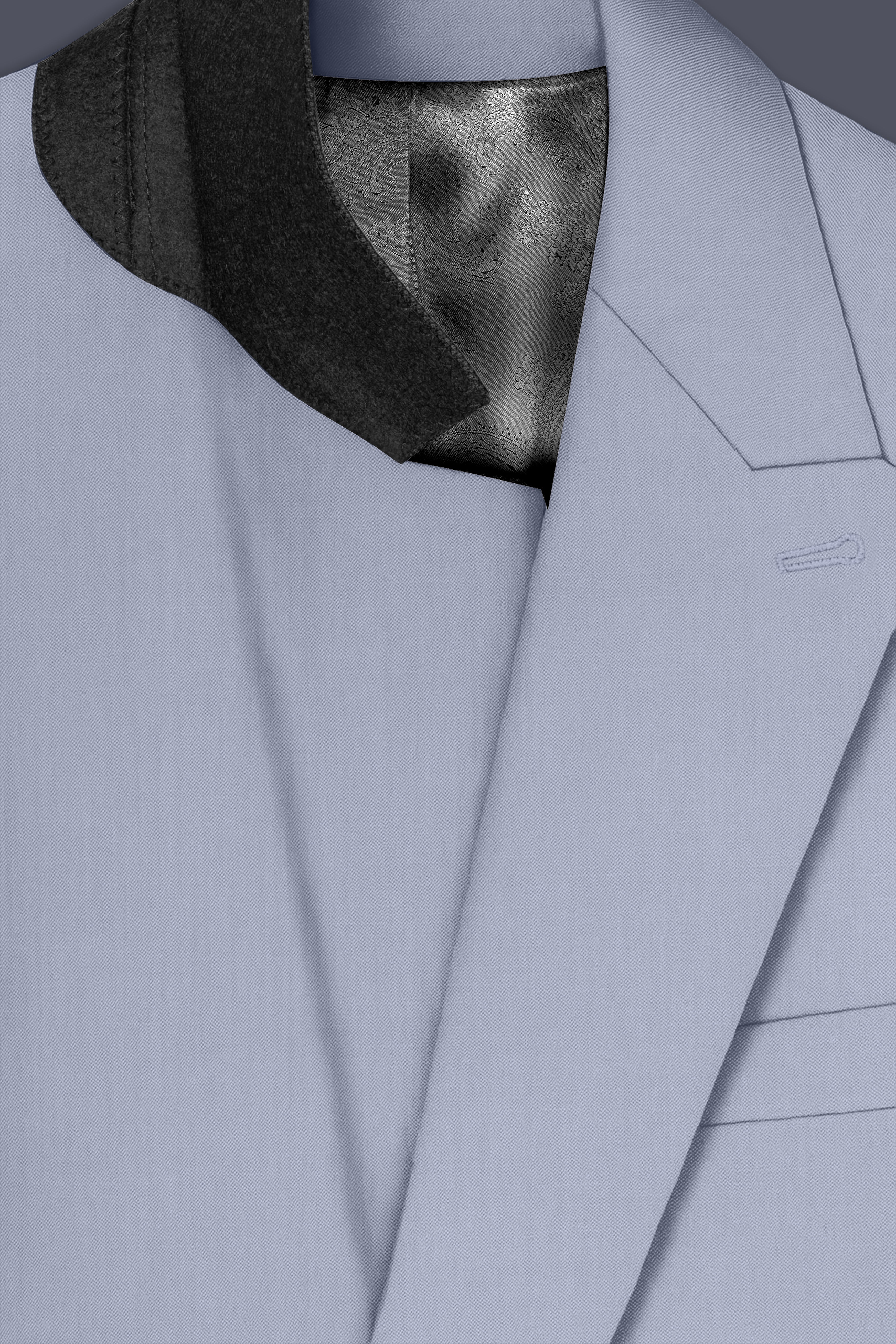 Silgrove-Loblolly Gray Wool Rich Double Breasted Stretchable Traveler Suit