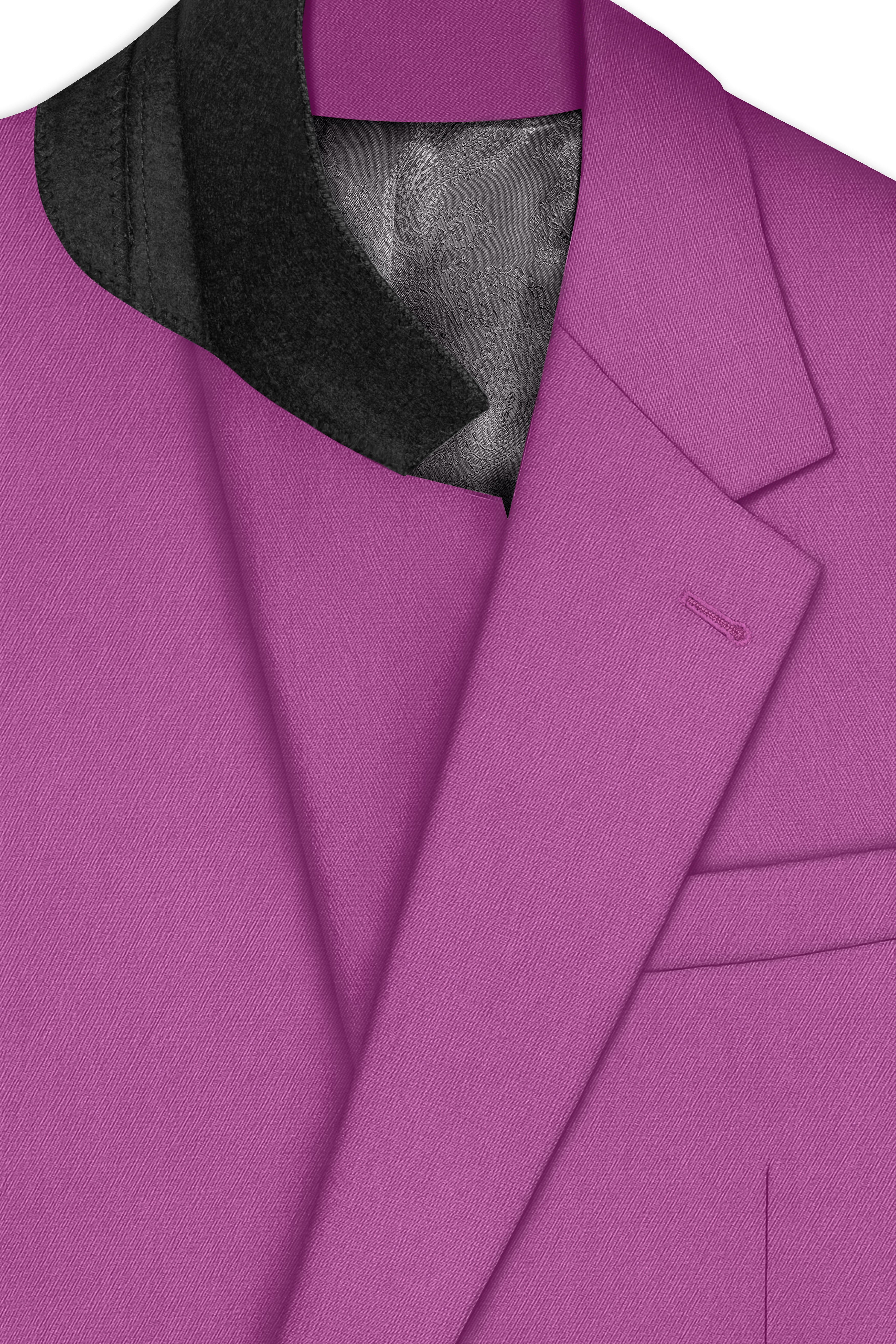 Rosvoy-Trendy Pink Wool Rich Single Breasted Stretchable Traveler Suit