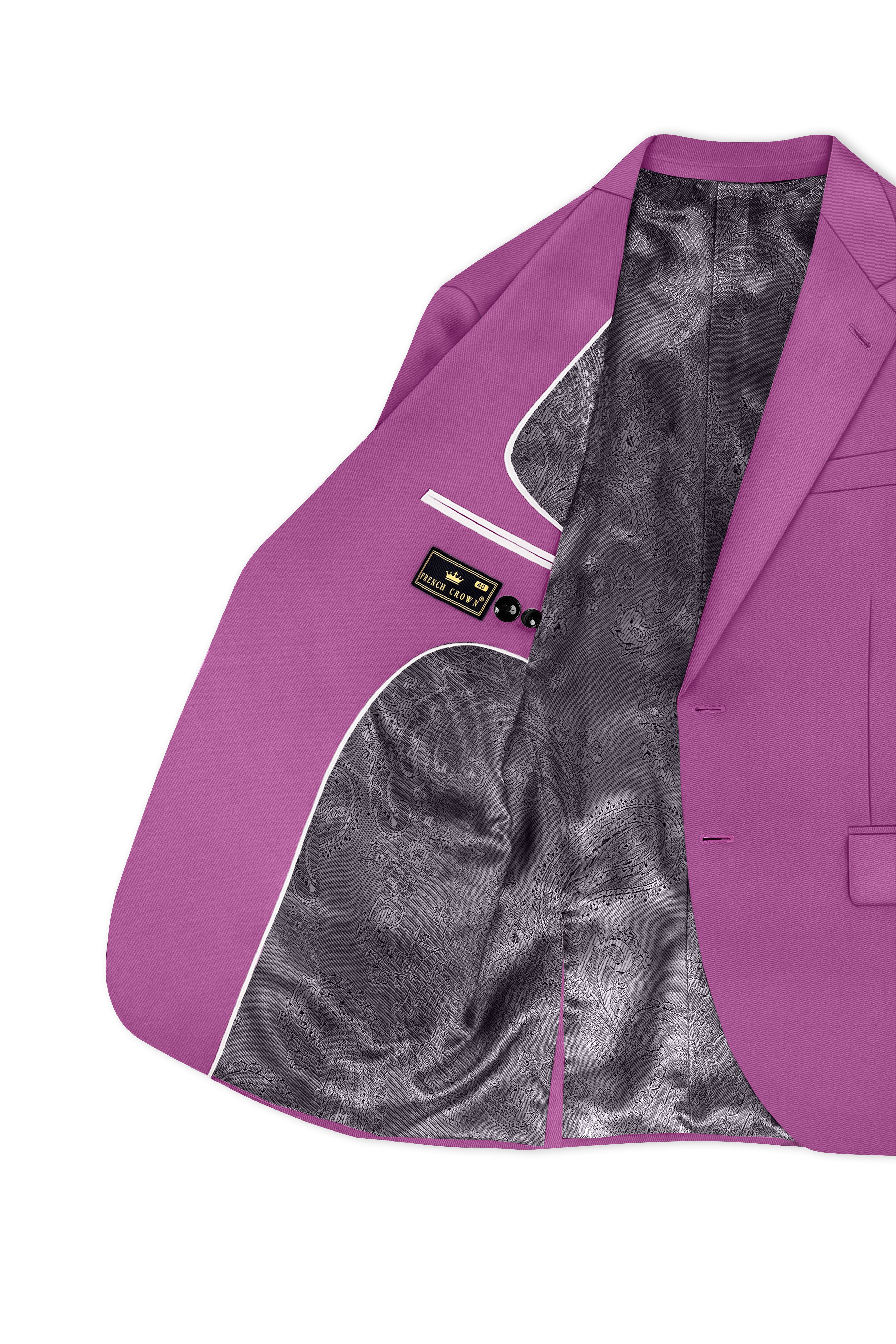 Rosvoy-Trendy Pink Wool Rich Single Breasted Stretchable Traveler Suit