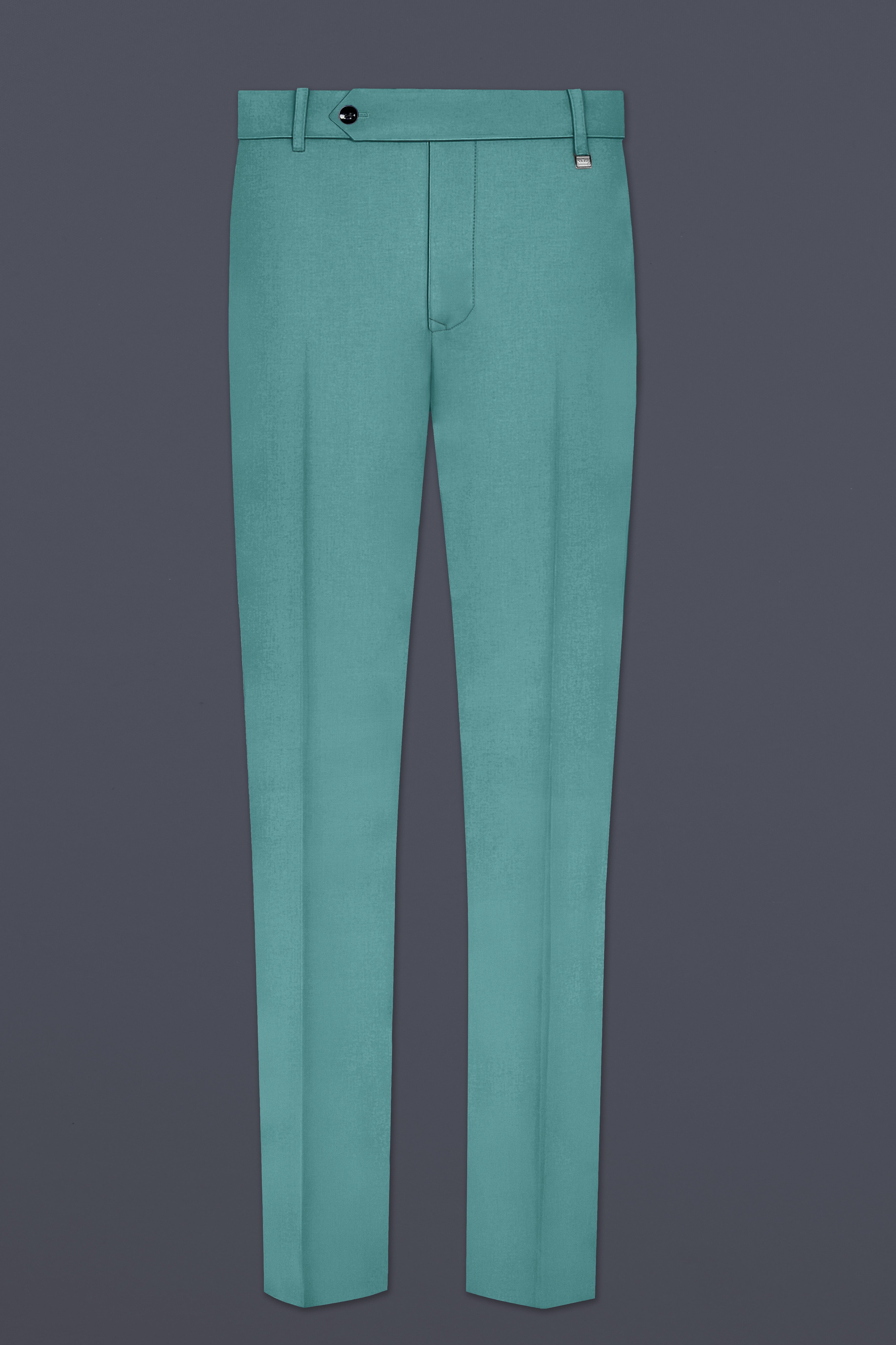 Travirid-Gothic Green Wool Rich Single Breasted Stretchable Traveler Suit