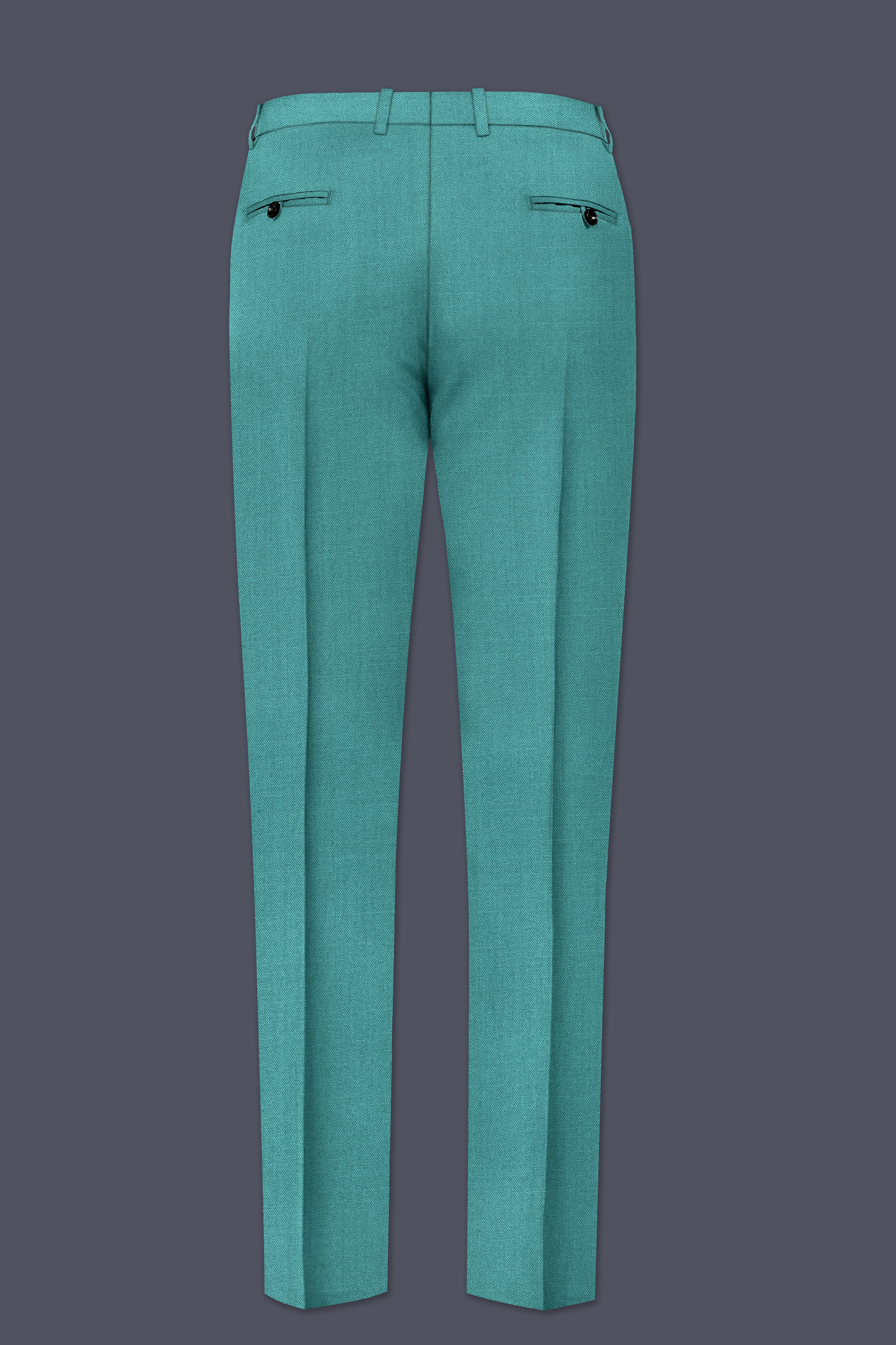 Travirid-Gothic Green Wool Rich Single Breasted Stretchable Traveler Suit
