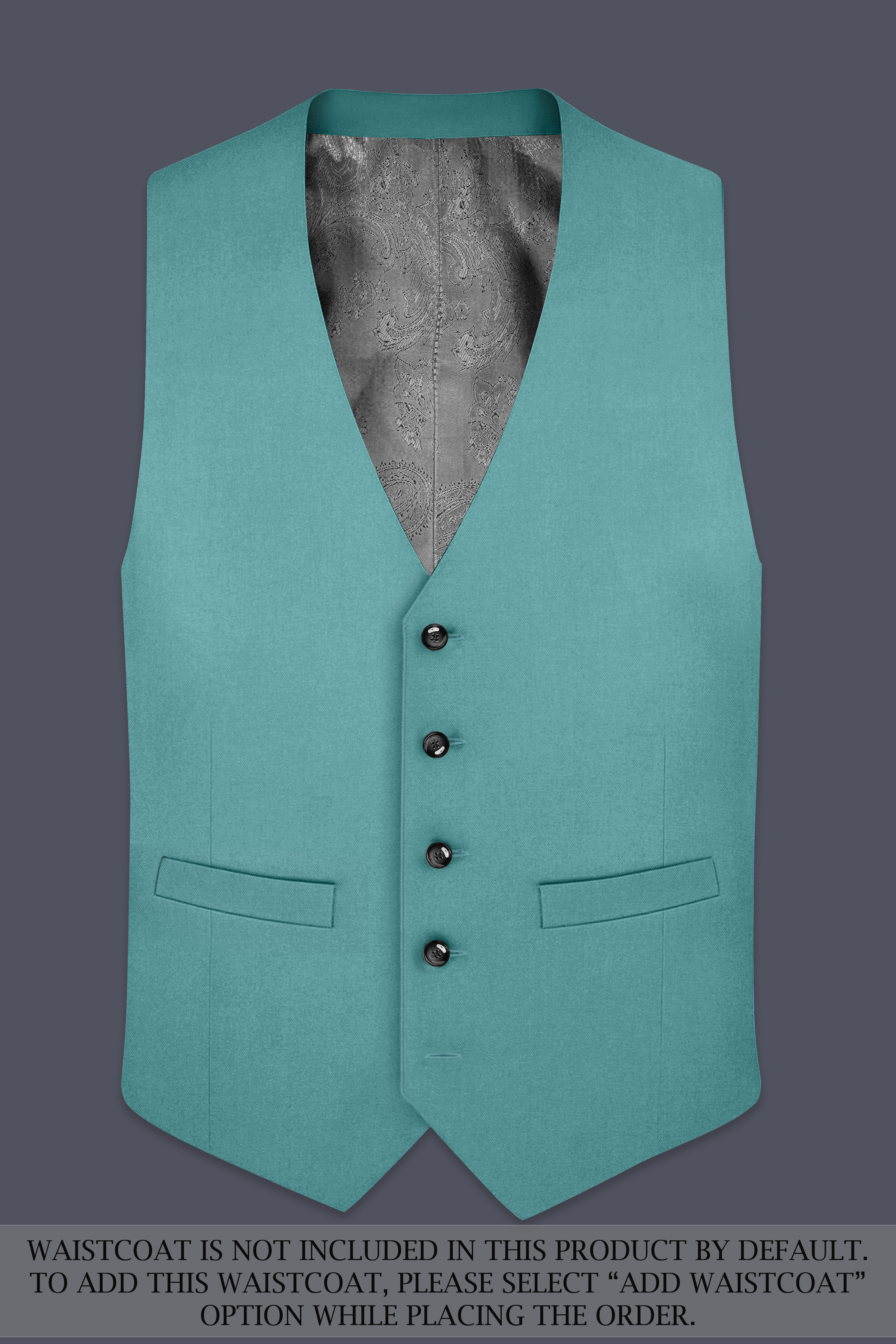 Travirid-Gothic Green Wool Rich Single Breasted Stretchable Traveler Suit