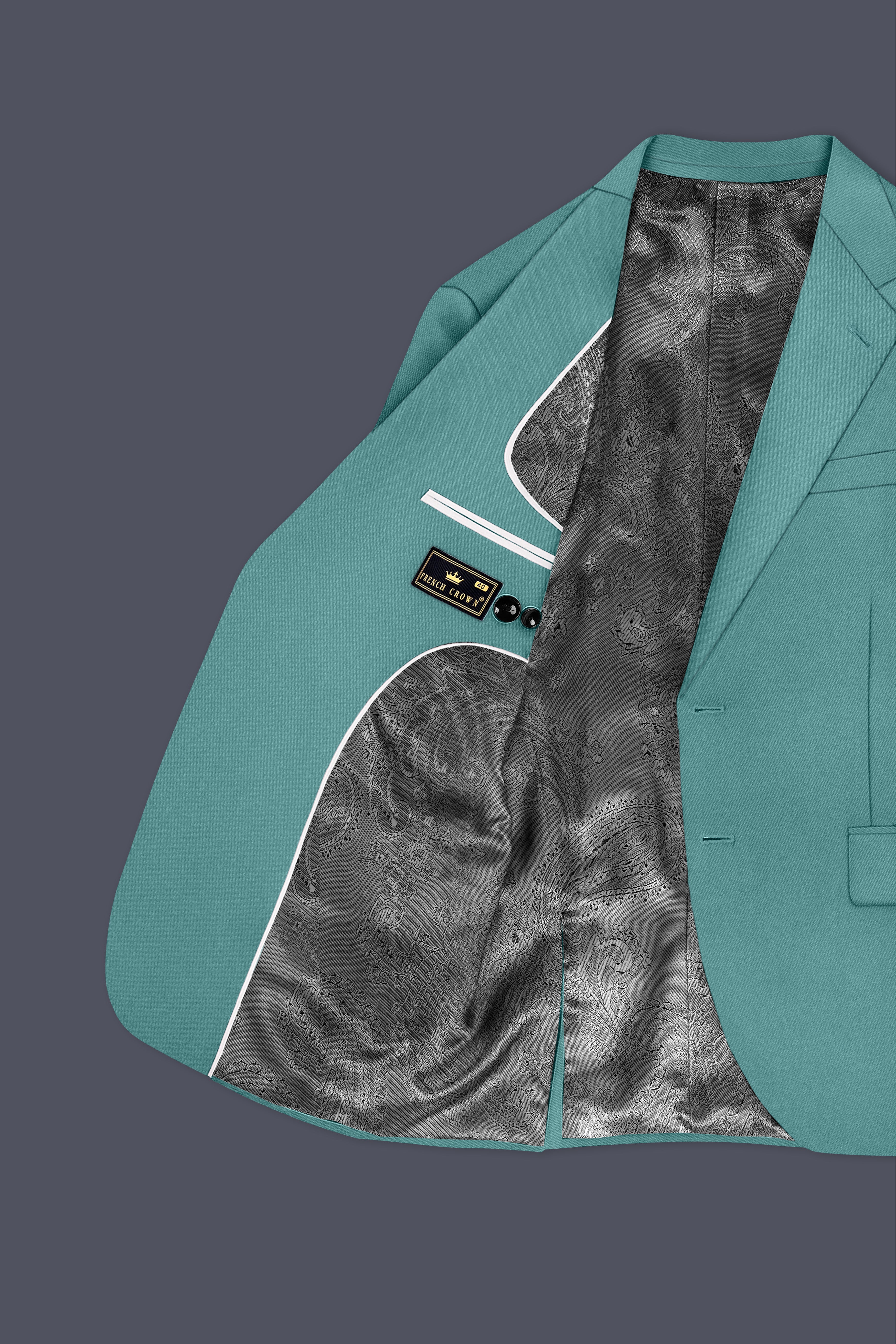 Travirid-Gothic Green Wool Rich Single Breasted Stretchable Traveler Suit