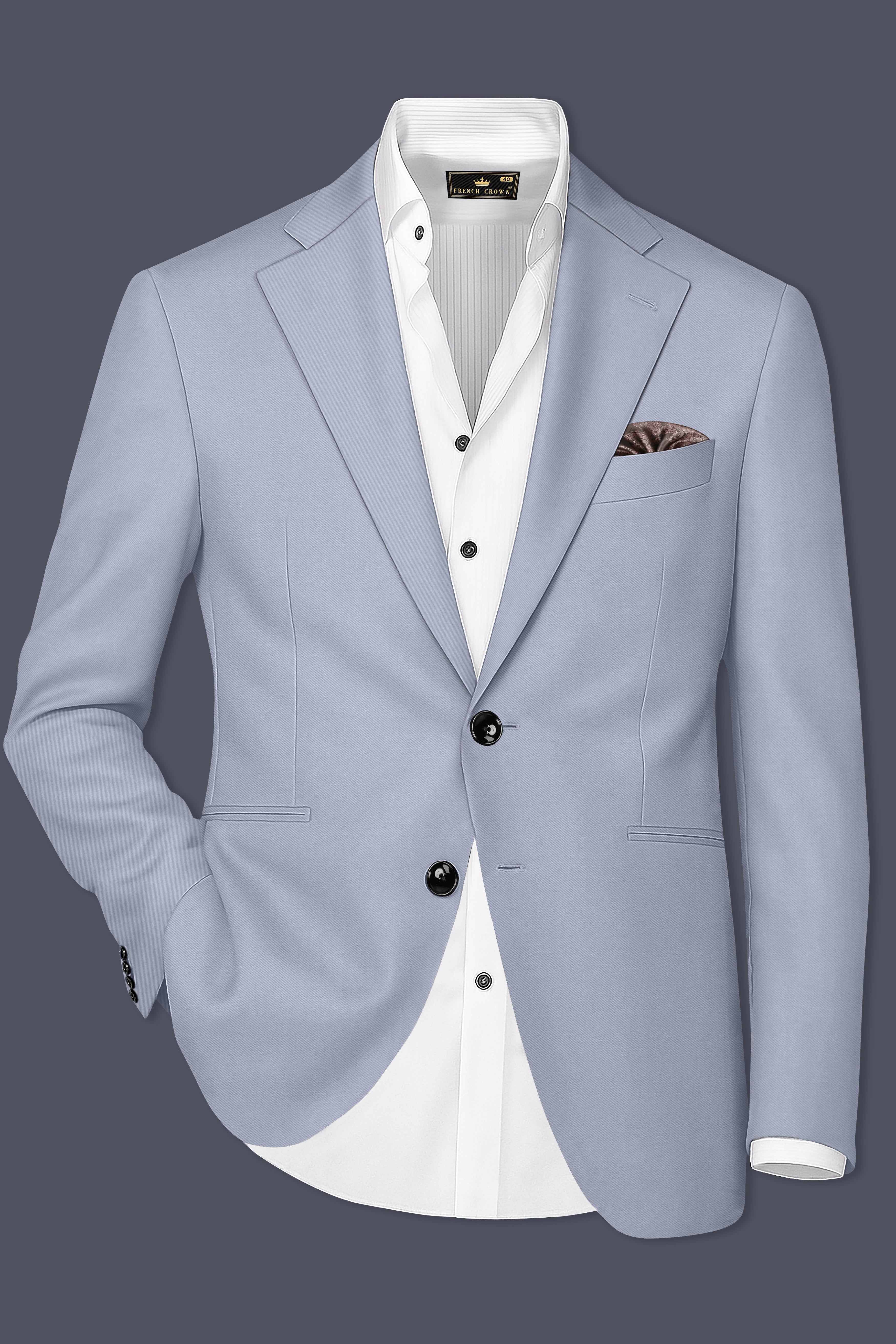 Silgrove-Loblolly Gray Wool Rich Single Breasted Stretchable Traveler Suit