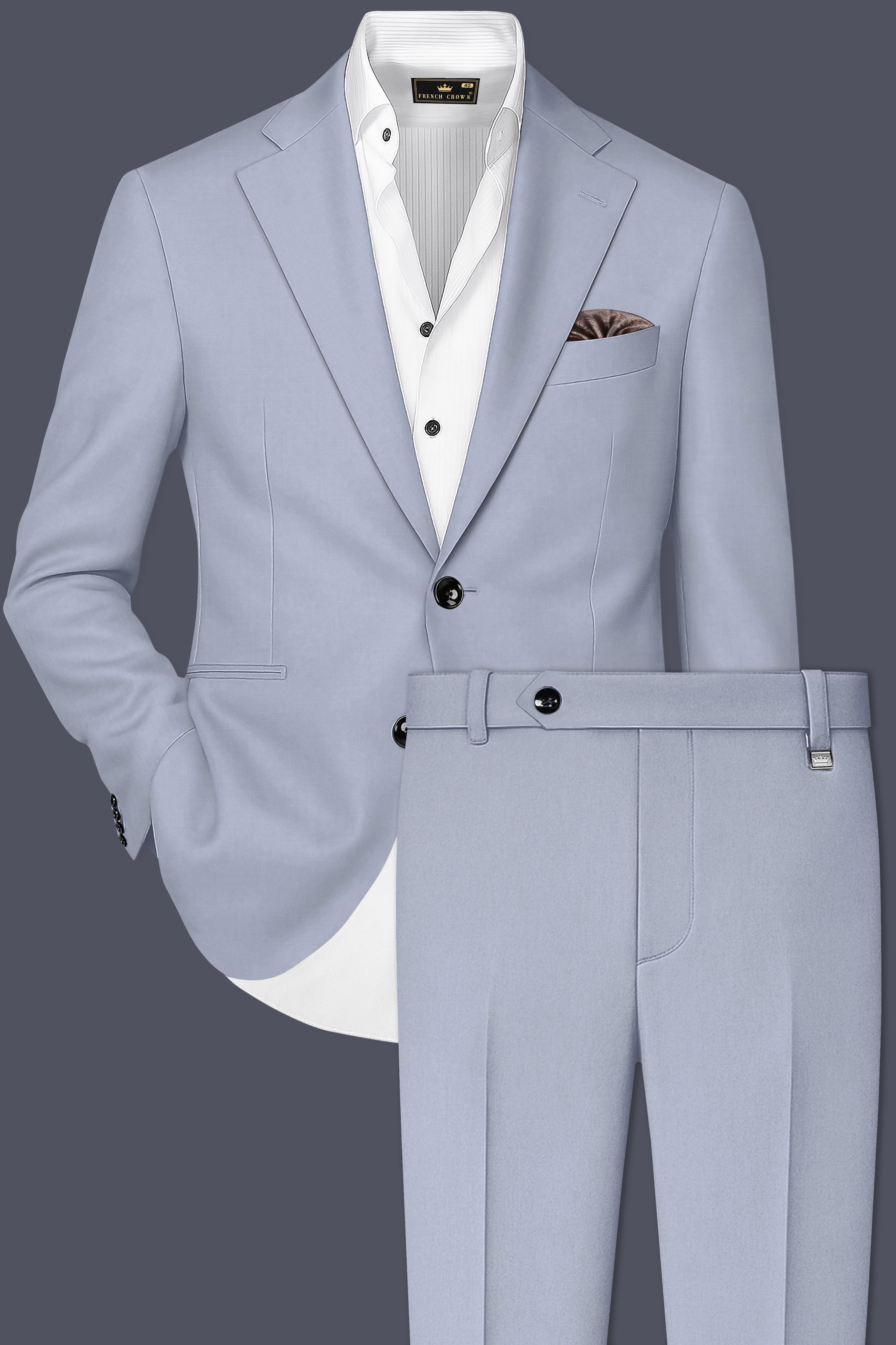 Silgrove-Loblolly Gray Wool Rich Single Breasted Stretchable Traveler Suit