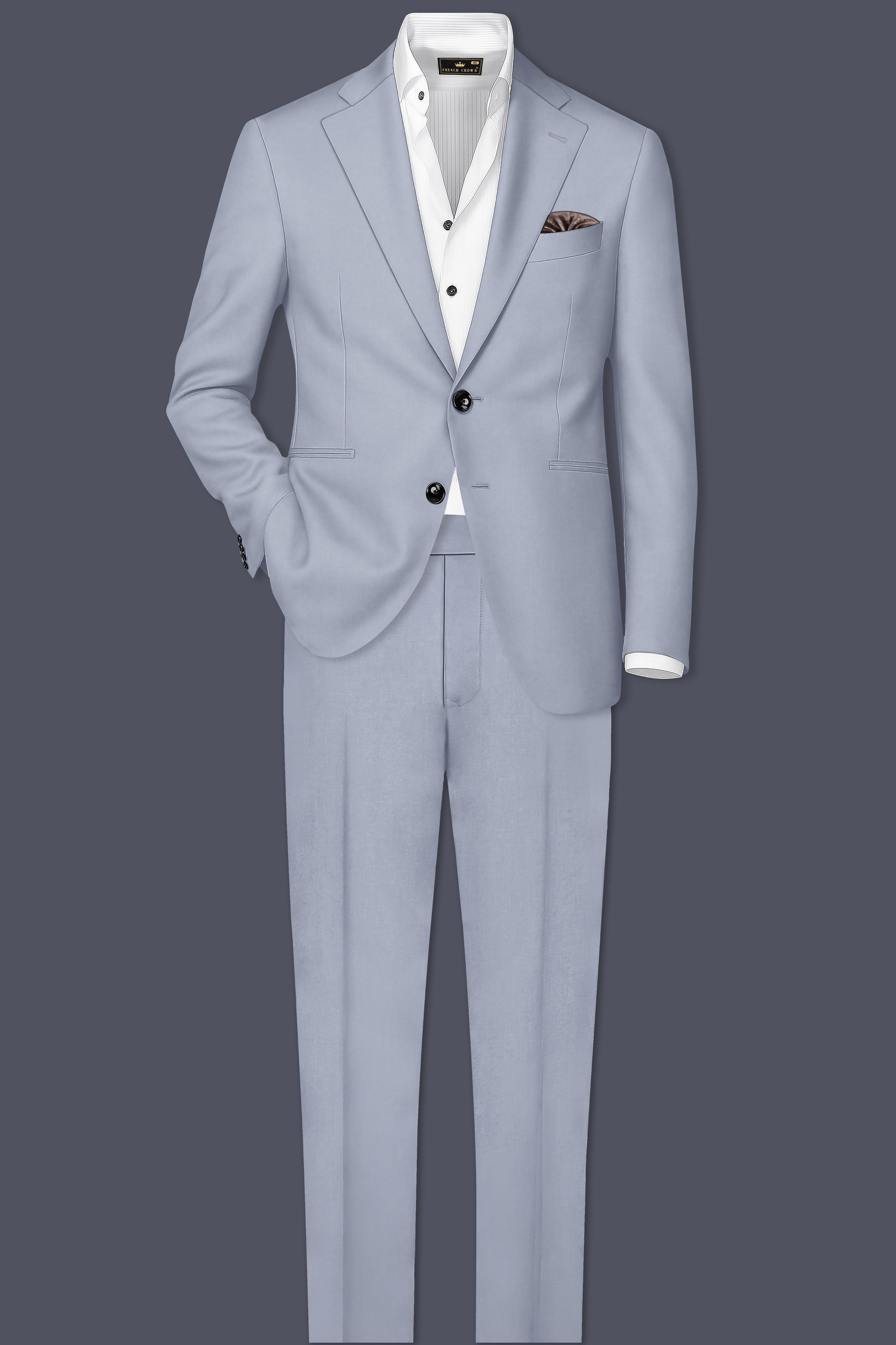 Silgrove-Loblolly Gray Wool Rich Single Breasted Stretchable Traveler Suit