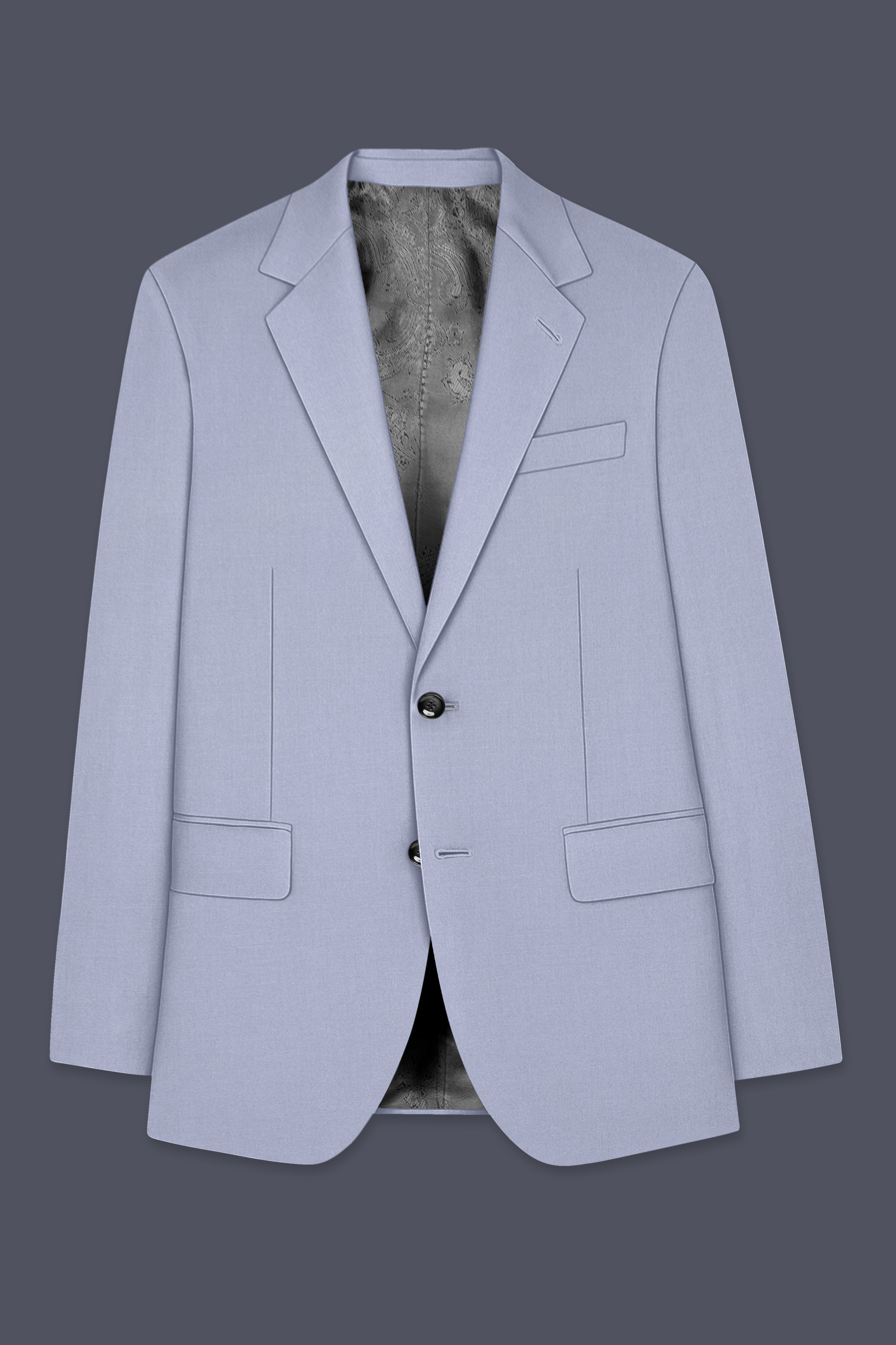 Silgrove-Loblolly Gray Wool Rich Single Breasted Stretchable Traveler Suit